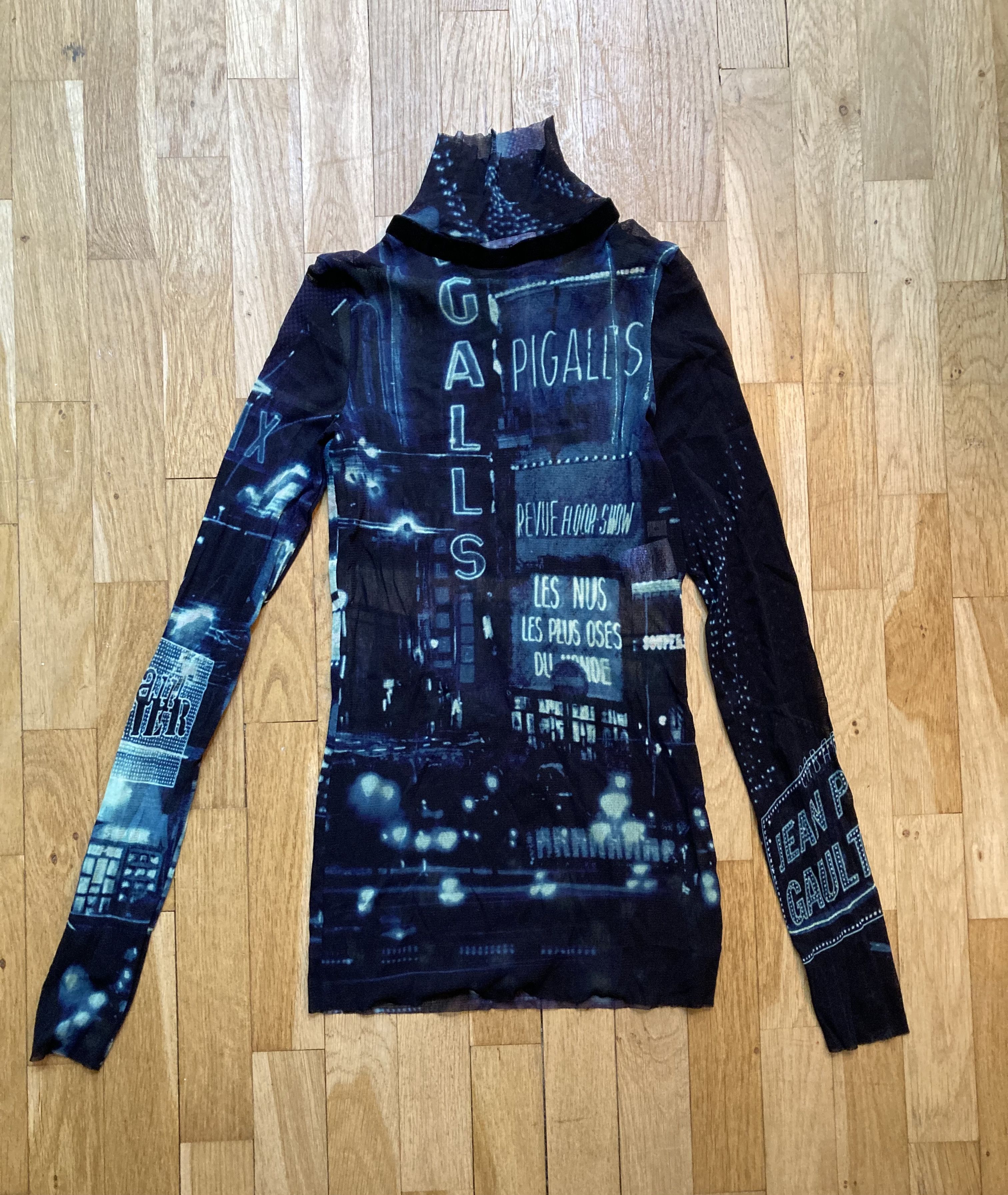 Jean Paul Gaultier BLUE PIGALLE high-neck top Size S / US 4 / IT 40 - 1 Thumbnail