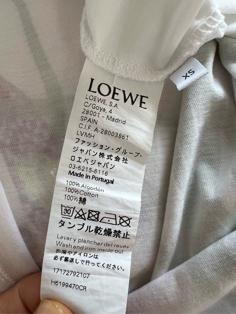 Loewe LOEWE White floral print logo short sleeves Size XS / US 0-2 / IT 36-38 - 6 Thumbnail