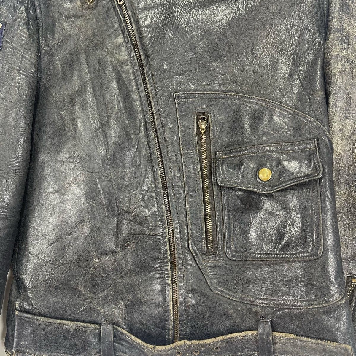 Sears 1950s Hercules Black Leather Biker Jacket Size US M / EU 48-50 / 2 - 10 Thumbnail