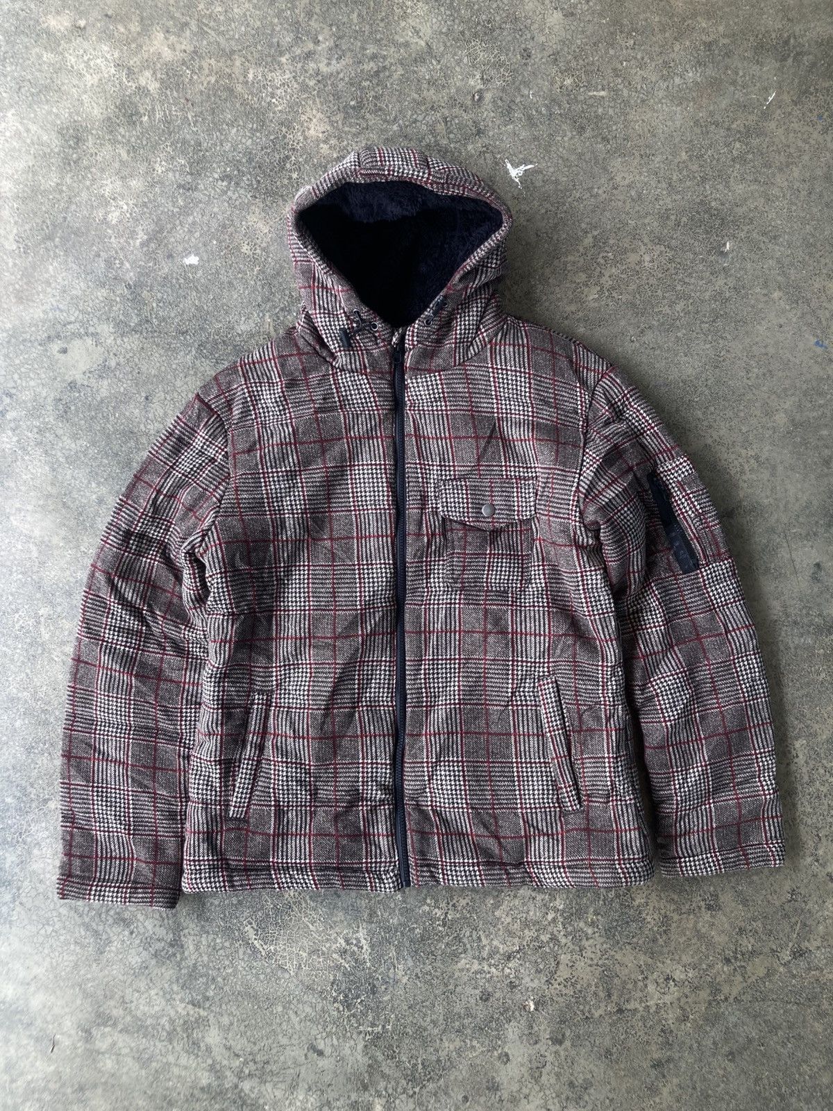 Japanese Brand Lock Heaven Plaid Fleece Lined Tartan Utility Jacket Size US L / EU 52-54 / 3 - 8 Thumbnail