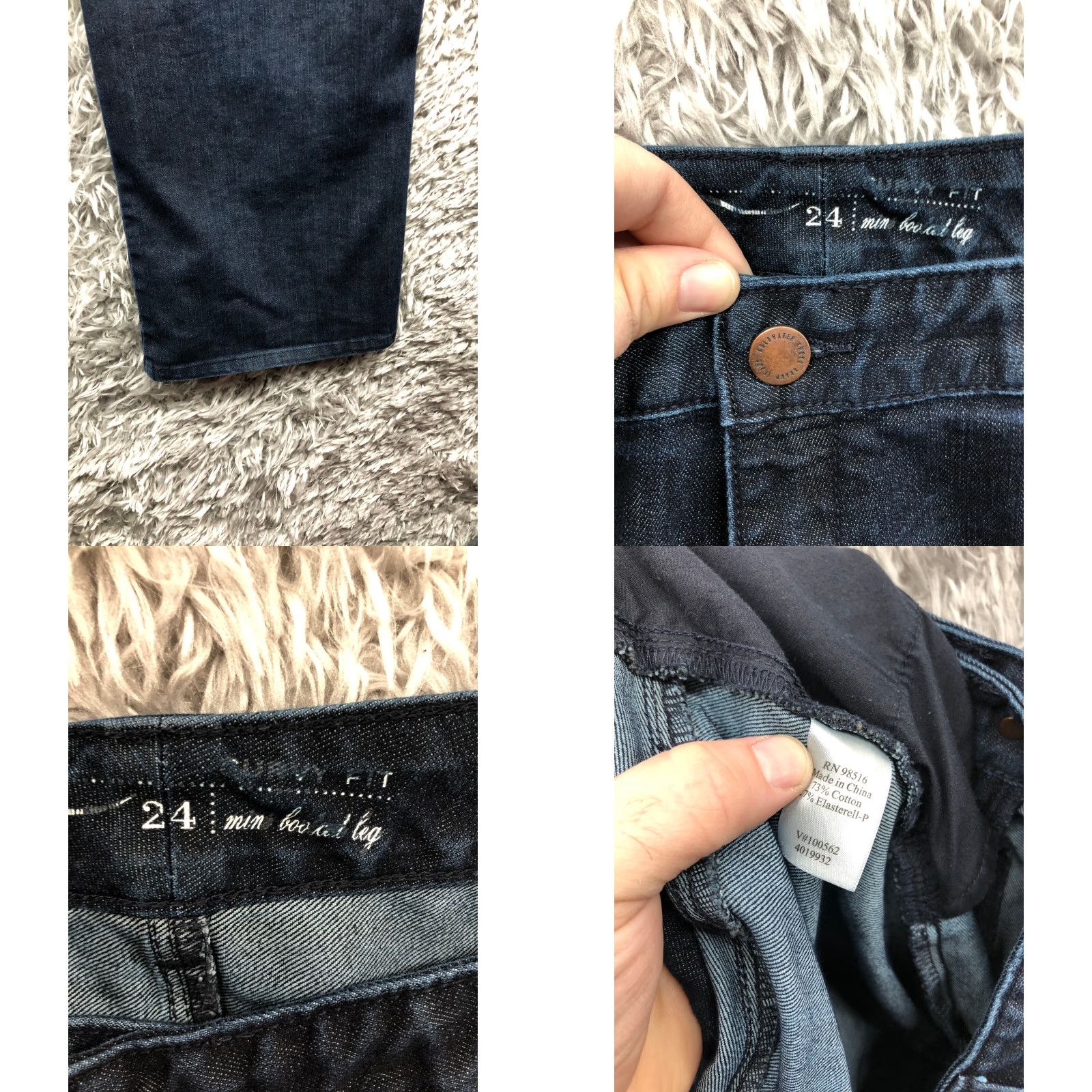 Coldwater Creek Coldwater Creek Curvy Fit Jeans Plus Size 24 Womens Mid Dark Wash Blue Denim Bootcut Size 42" / US 20 - 8 Thumbnail