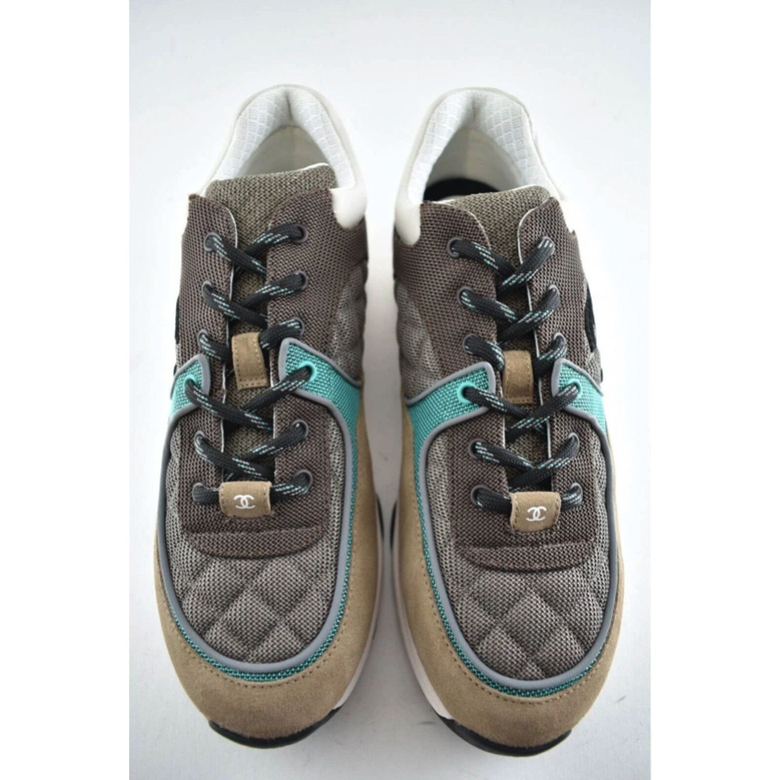 Chanel Chanel White CC Logo Low Top Trainer Sneaker 44 11 Size US 11 / EU 44 - 5 Thumbnail