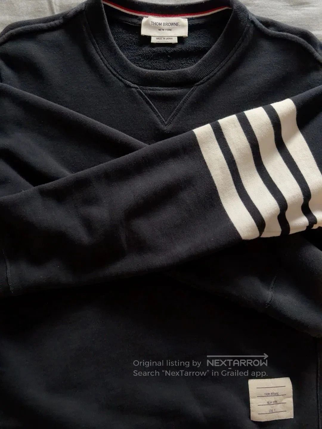Thom Browne Thom Browne Navy Stripe Sweatshirt. Size US S / EU 44-46 / 1 - 4 Thumbnail