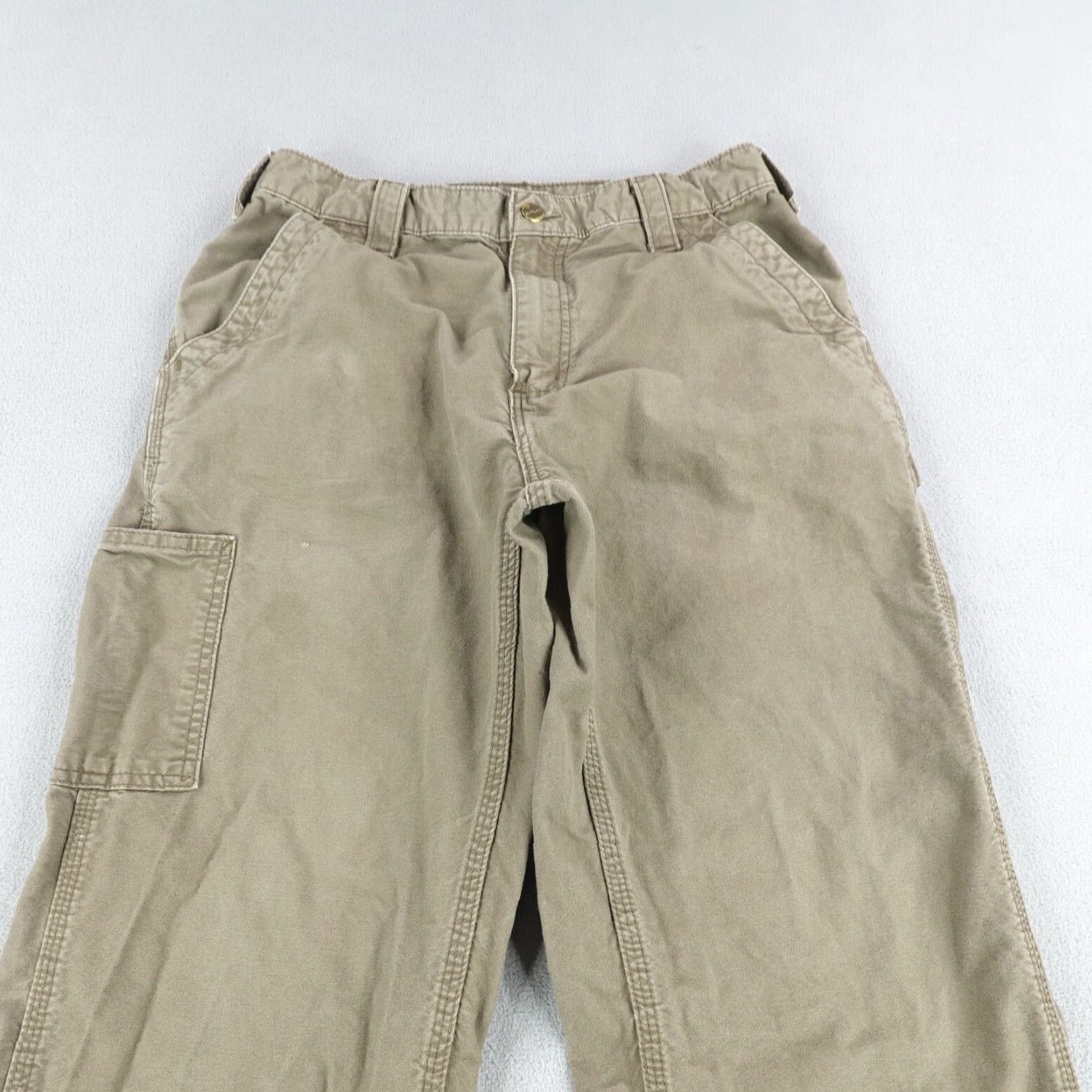 Carhartt VINTAGE Carhartt Pants Mens 32x30 Brown Canvas Carpenter Work Utility Pants Regular Inseam 29in Mens Brown Carhartt Pants Size US 30 / EU 46 - 2 Thumbnail