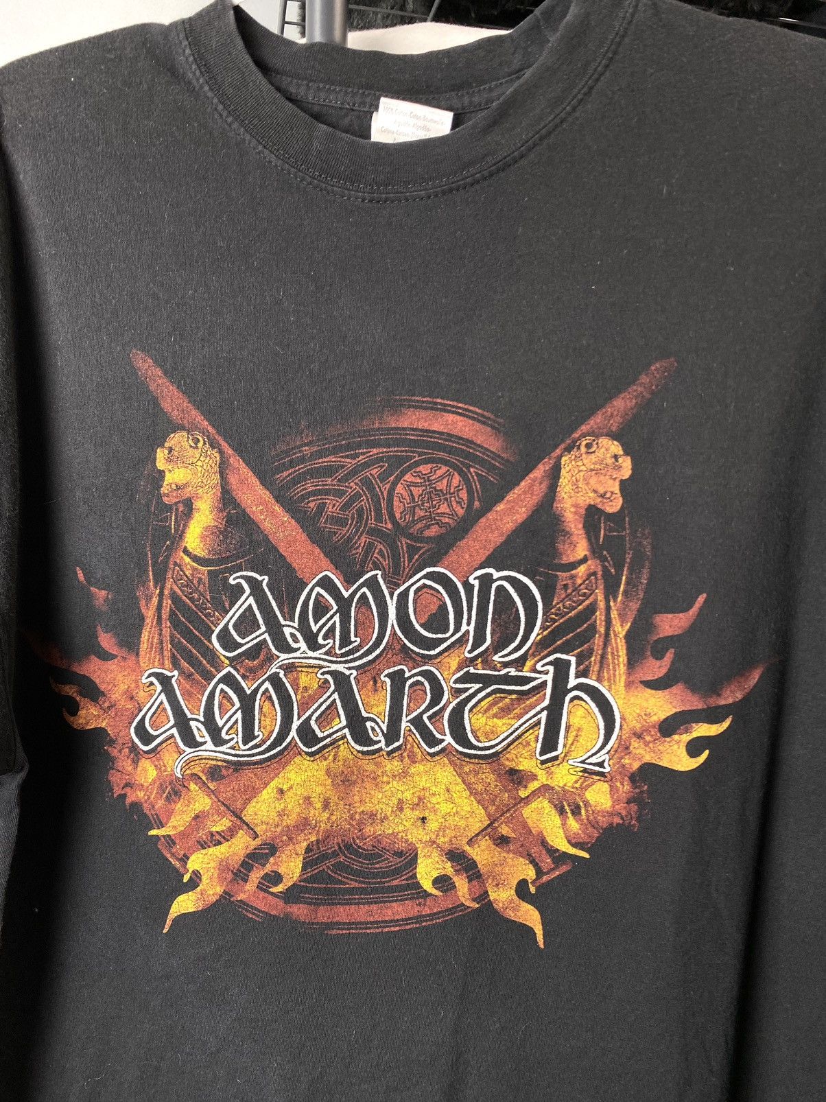 Band Tees Vintage 2000’s Amon Amarth Band T Shirt Rock Heavy Metal Size US L / EU 52-54 / 3 - 3 Thumbnail