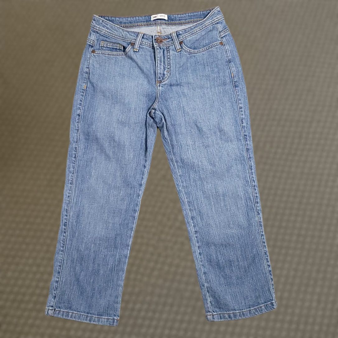 Lee Lee Capri Jeans Women's 4 Medium Denim Low Rise Stretch Crop Size 27" / US 4 / IT 40 - 1 Thumbnail