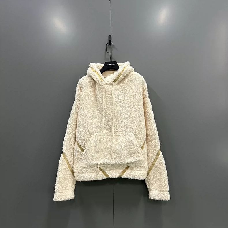 Greg Lauren greg lauren beige fleece hooded sweatshirt-dmc Size US M / EU 48-50 / 2 - 1 Thumbnail