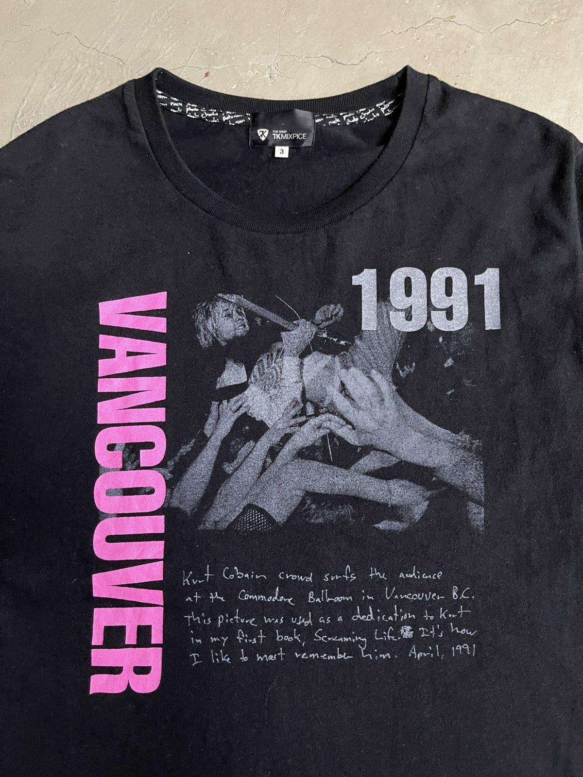 Nirvana Rare 90s Nirvana Kurt Cobain Photo Tee Number Nine Style Size US L / EU 52-54 / 3 - 4 Thumbnail