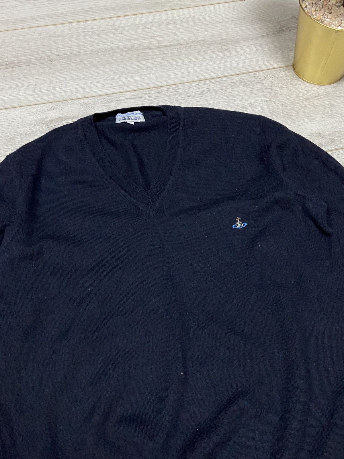 Vivienne Westwood Vivienne Westwood orb wool sweater v neck Size US L / EU 52-54 / 3 - 3 Thumbnail