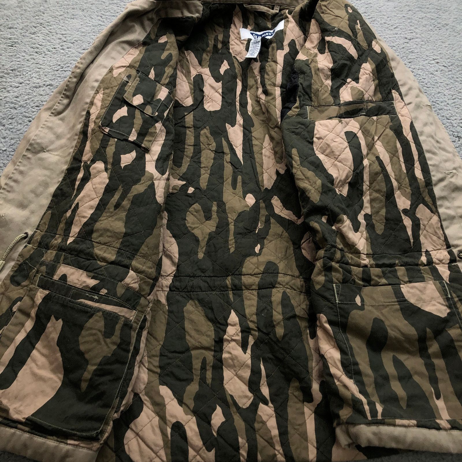 Old Navy VTG Old Navy Field Utility Jacket Men Large Tan Camo Size US L / EU 52-54 / 3 - 4 Thumbnail