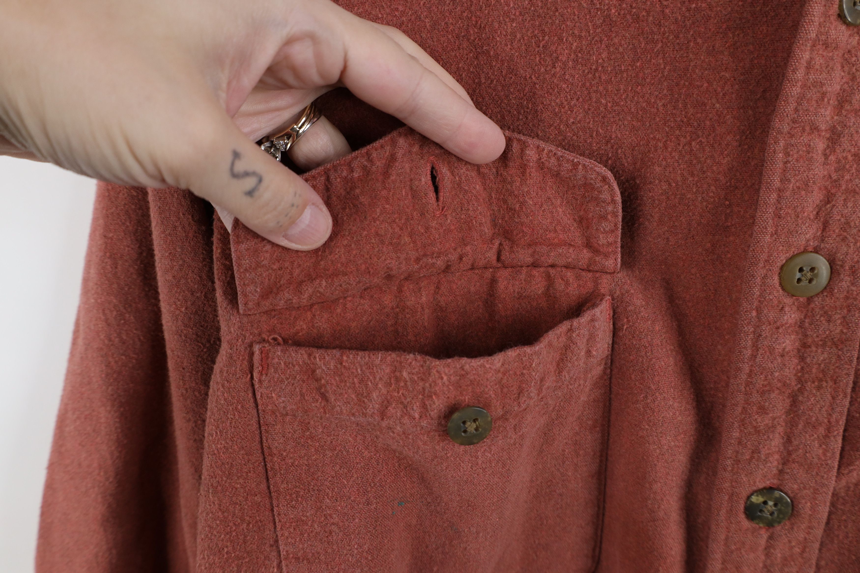 Vintage Vintage 90s Streetwear Stonewash Chamois Cloth Button Shirt Size US M / EU 48-50 / 2 - 6 Thumbnail