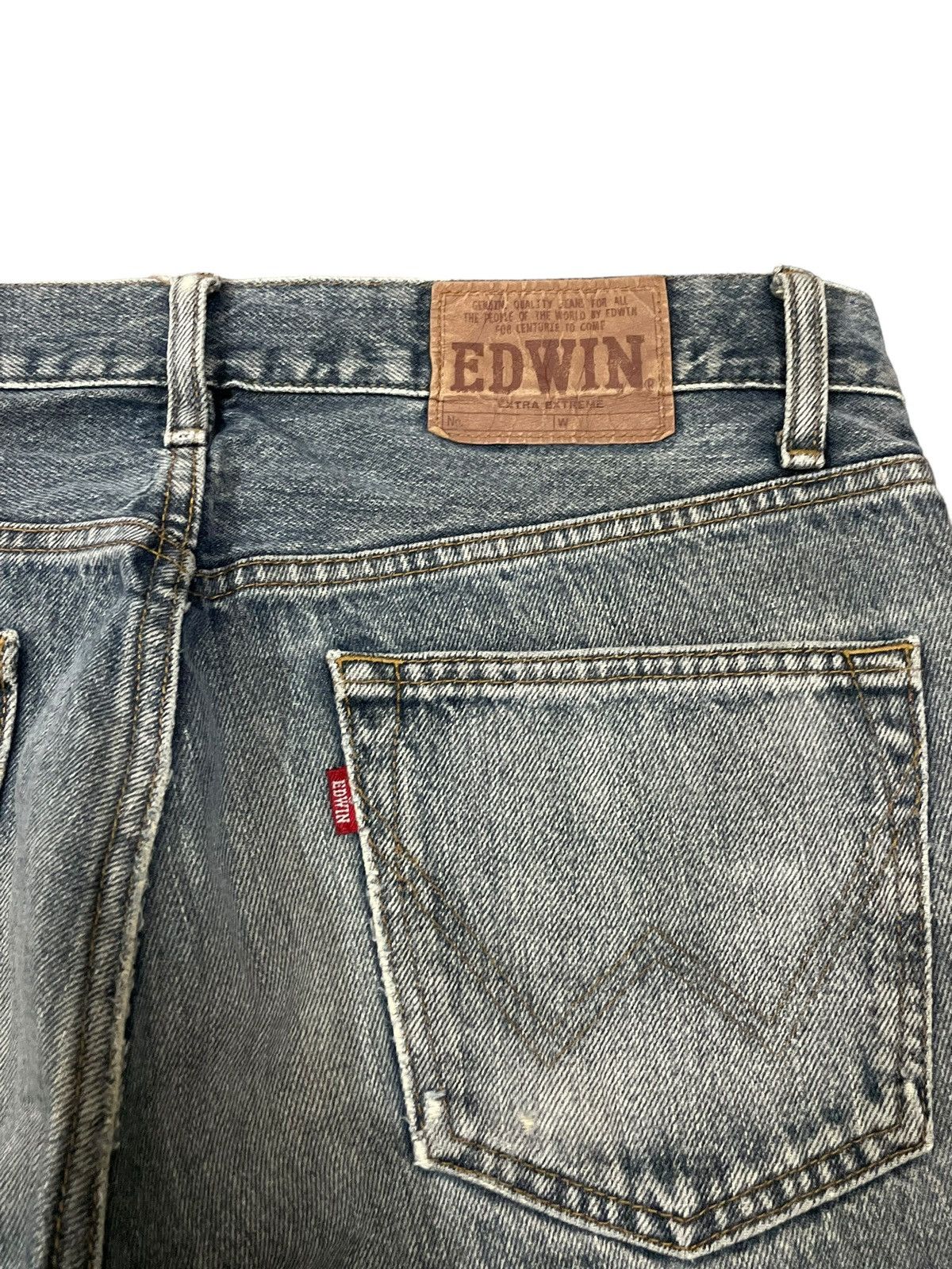 Edwin Vintage Edwin Extra Extreme Fade Wash Distressed Loose Jeans Size US 32 / EU 48 - 10 Thumbnail