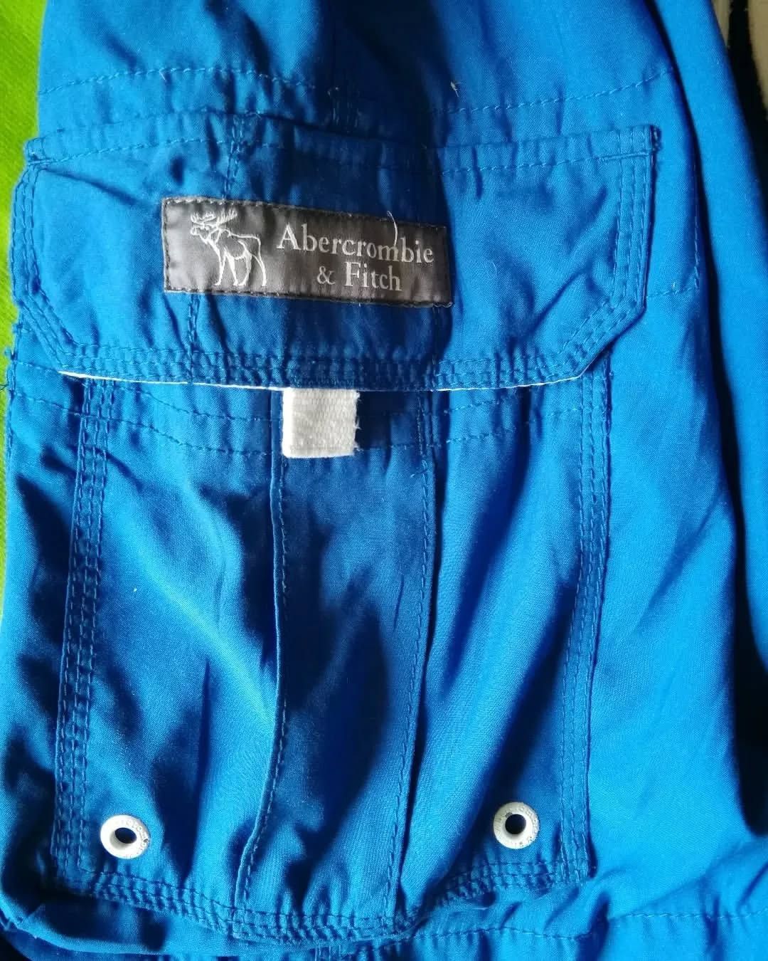 Abercrombie & Fitch Abercrombie and Fitch Blue Spellout Short Pants Y2K Size US 39 - 4 Thumbnail