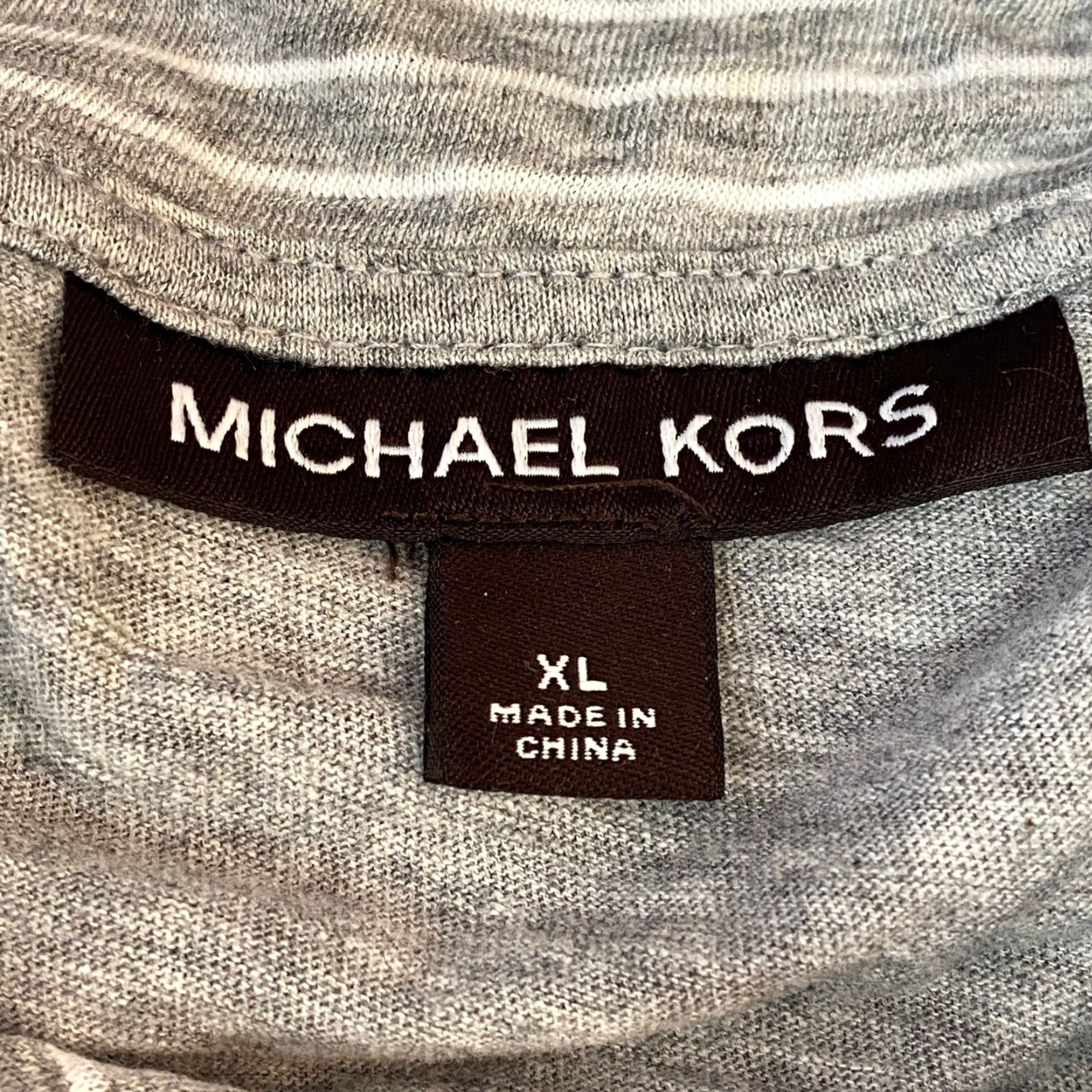 Michael Kors Michael Kors Mens XL Hoodie Henley Gray Cotton Jersey Long Sleeve Hooded Lightweight Lined Snap Button Shirting? Size US XL / EU 56 / 4 - 7 Thumbnail
