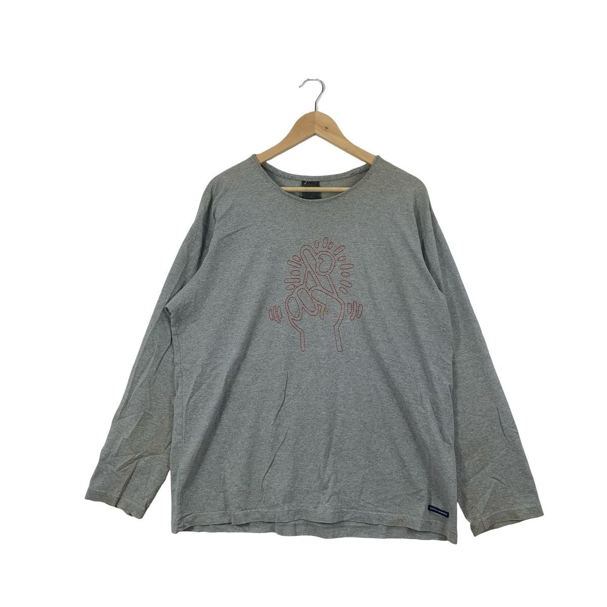 Uniqlo Vintage UNIQLO X KEITH HARING Crossed Fingers Long Sleeve Size US XL / EU 56 / 4 - 1 Thumbnail