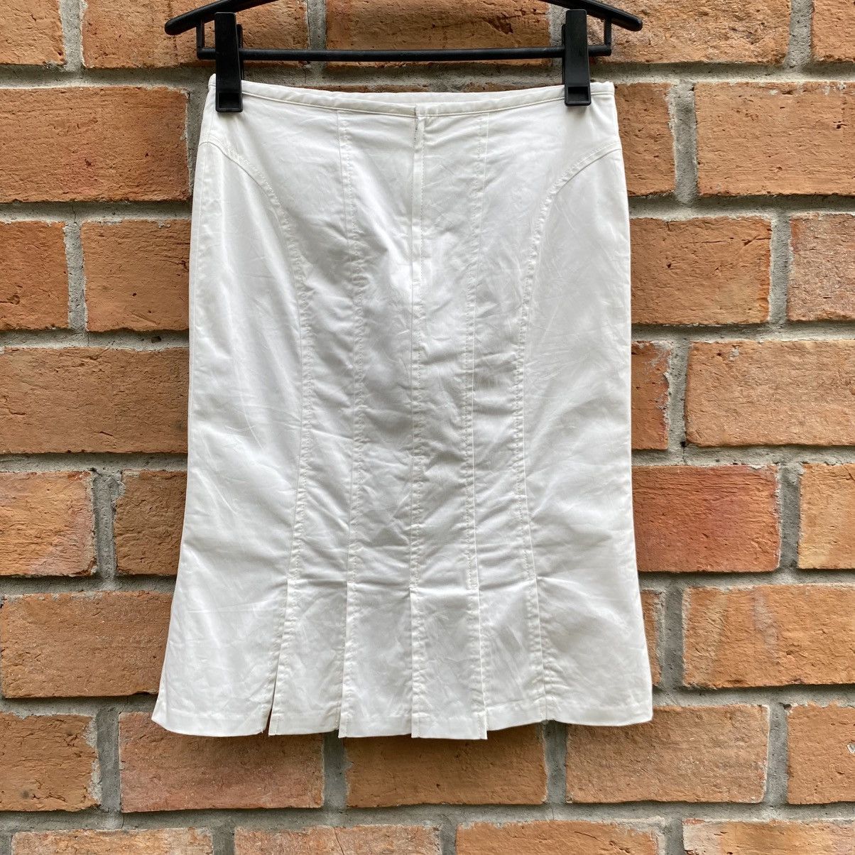 Designer BUONA GIORNATA White Flared Hem Skirt Size 27" / US 4 / IT 40 - 2 Thumbnail