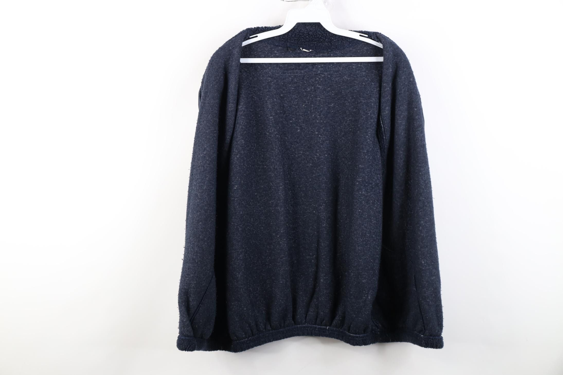 Vintage Vintage 90s Streetwear Fleece Full Zip Vest Jacket Navy Blue Size US XL / EU 56 / 4 - 7 Thumbnail