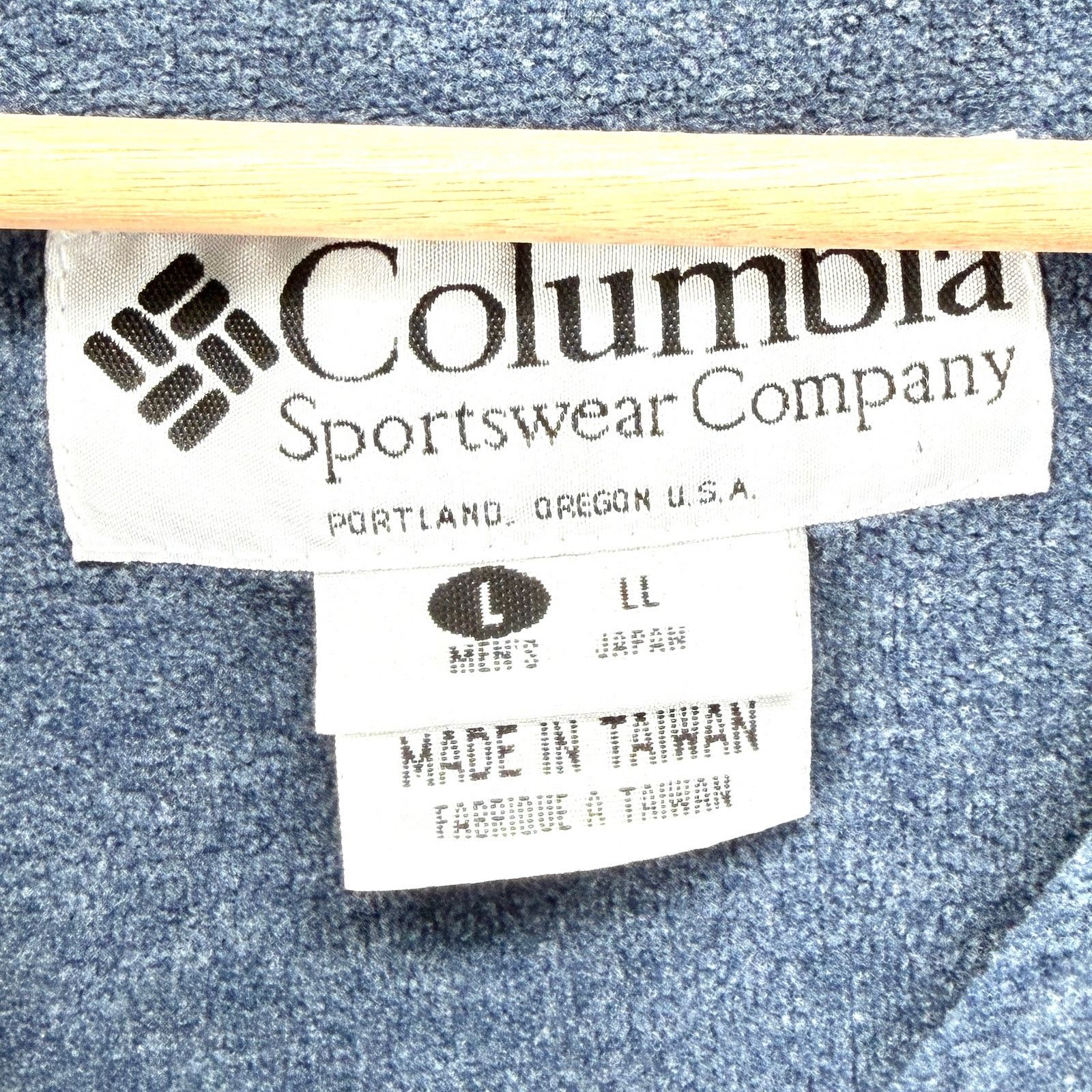 Columbia Vintage 90s Navy Blue Fleece Lined Zip Up Bomber Jacket Size US L / EU 52-54 / 3 - 8 Thumbnail