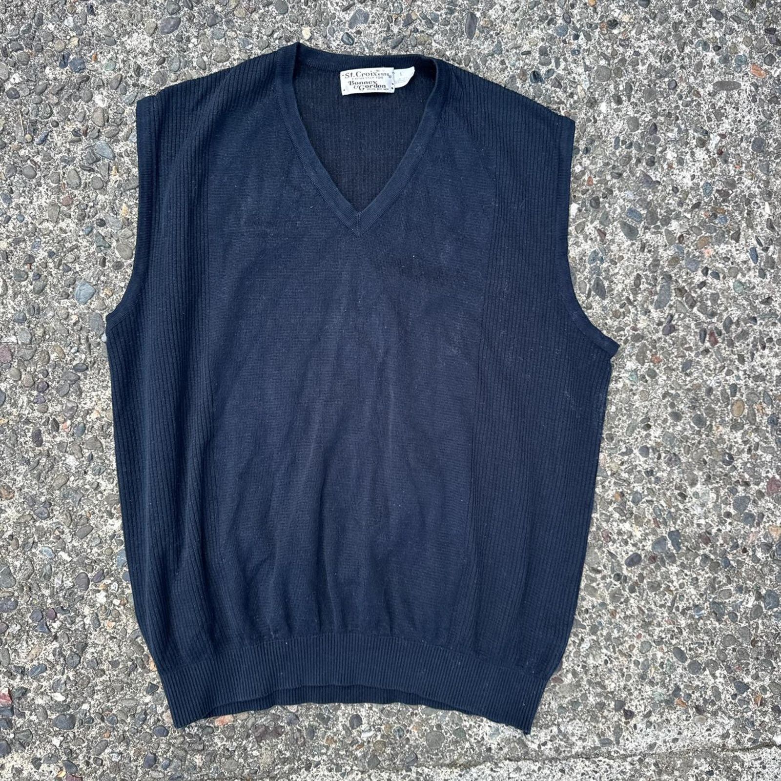 Vintage Vintage 90s St. Croix Bonney & Gordon Sweater Vest –Sz Large Size US L / EU 52-54 / 3 - 1 Thumbnail