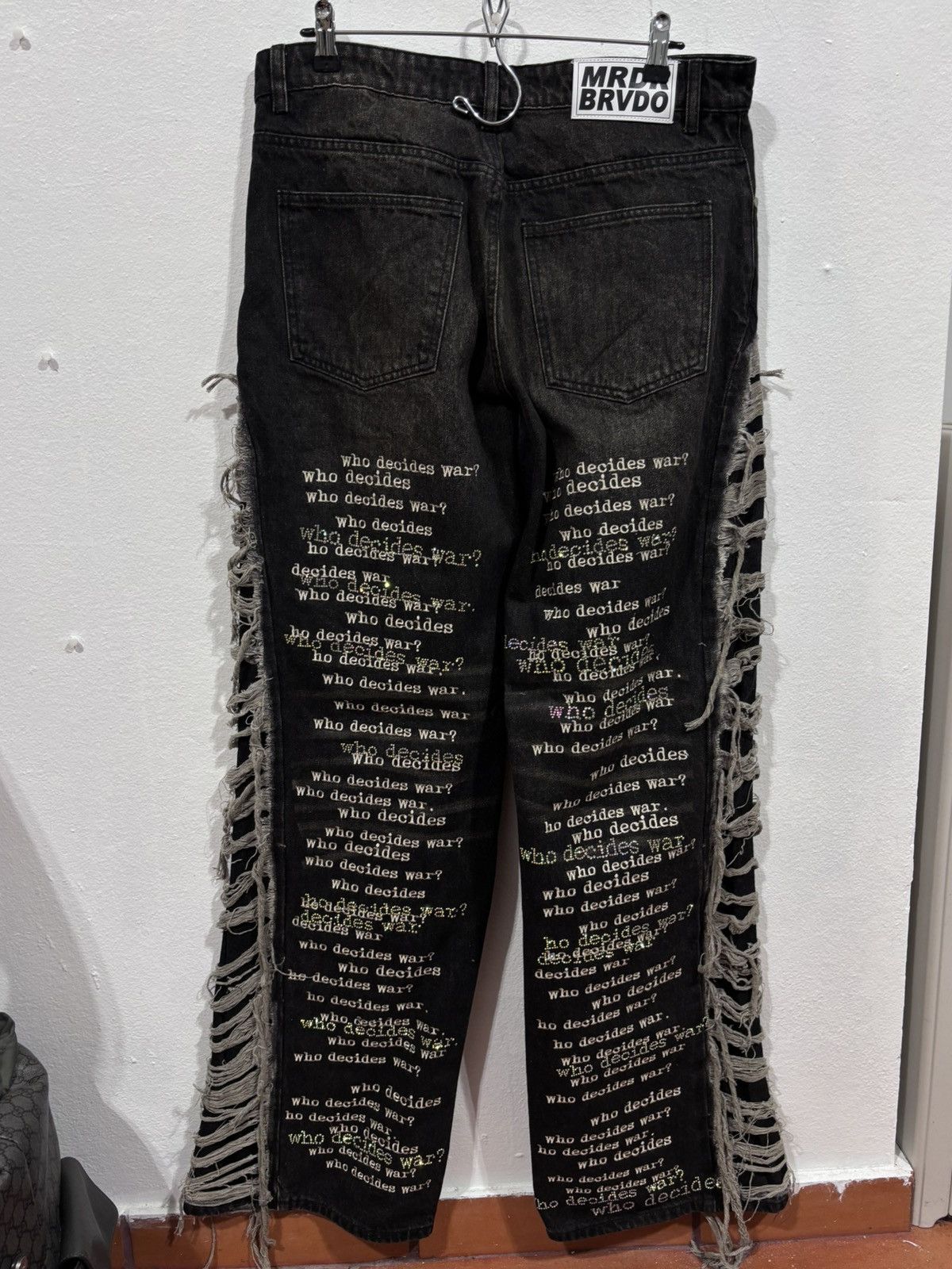 Who Decides War Who Decides War Ultra Flare Rhinestone Jeans Size US 32 / EU 48 - 4 Thumbnail