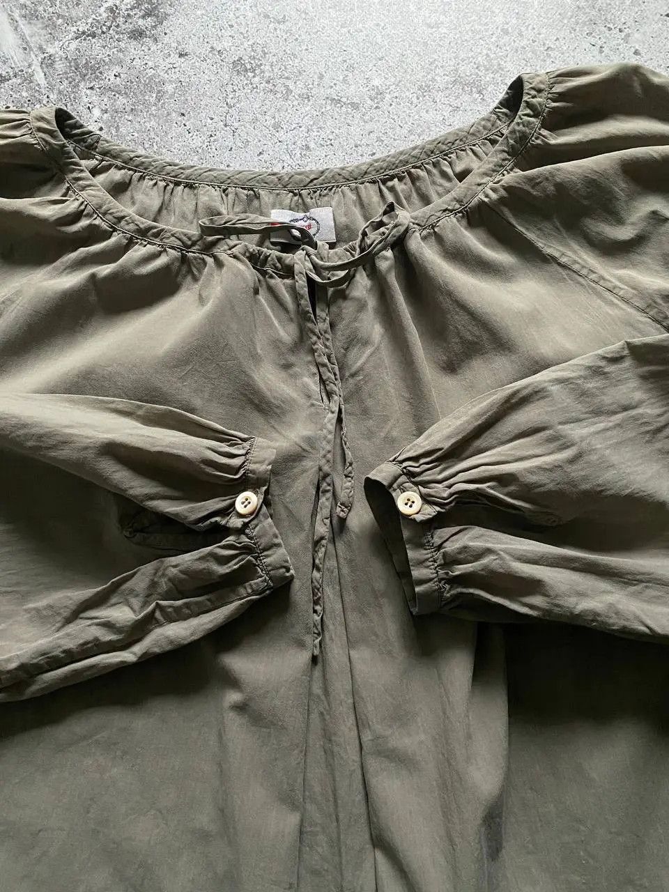 Prada VINTAGE PRADA TAB OVERSIZED BAGGY LONGSLEEVE BLOUSE RARE Size L / US 10 / IT 46 - 2 Thumbnail