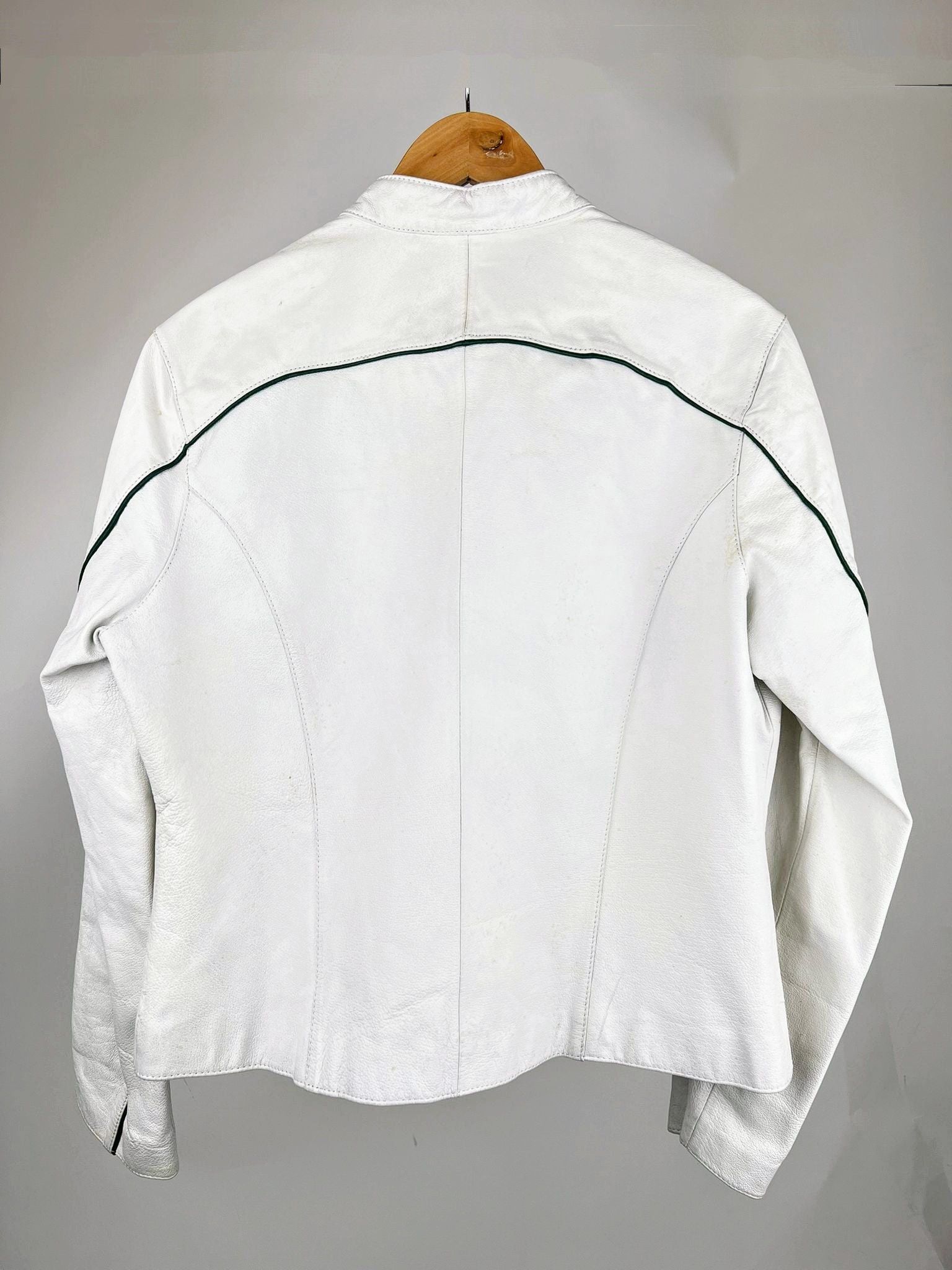 NASCAR RARE Nascar White Leather Jacket Streetwear racing Jacket Size US M / EU 48-50 / 2 - 4 Thumbnail