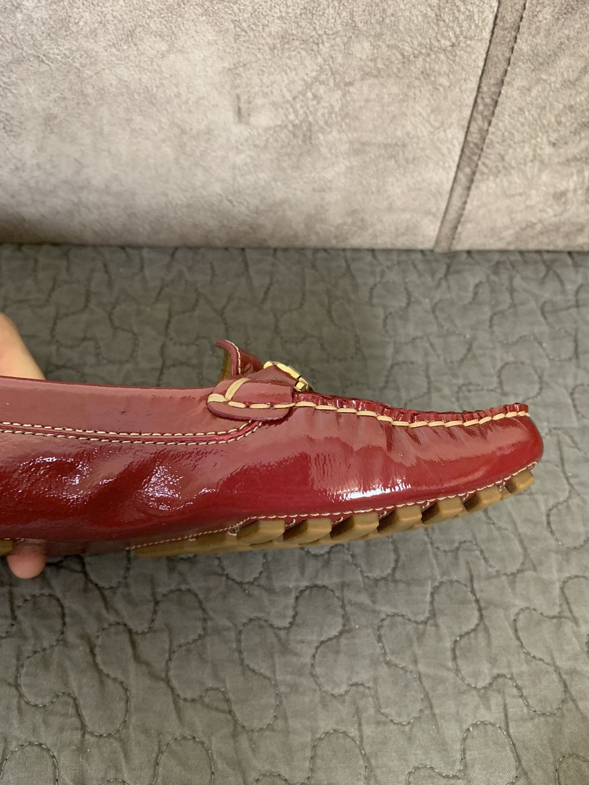 Salvatore Ferragamo Salvatore Ferragamo Womens Gancini Bit Patent Loafers Size US 7 / IT 37 - 18 Thumbnail