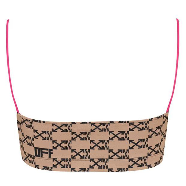 Off-White o1g2r1mq1224 Monogram Crop Top in Brown & Black Size XL / US 12-14 / IT 48-50 - 5 Thumbnail