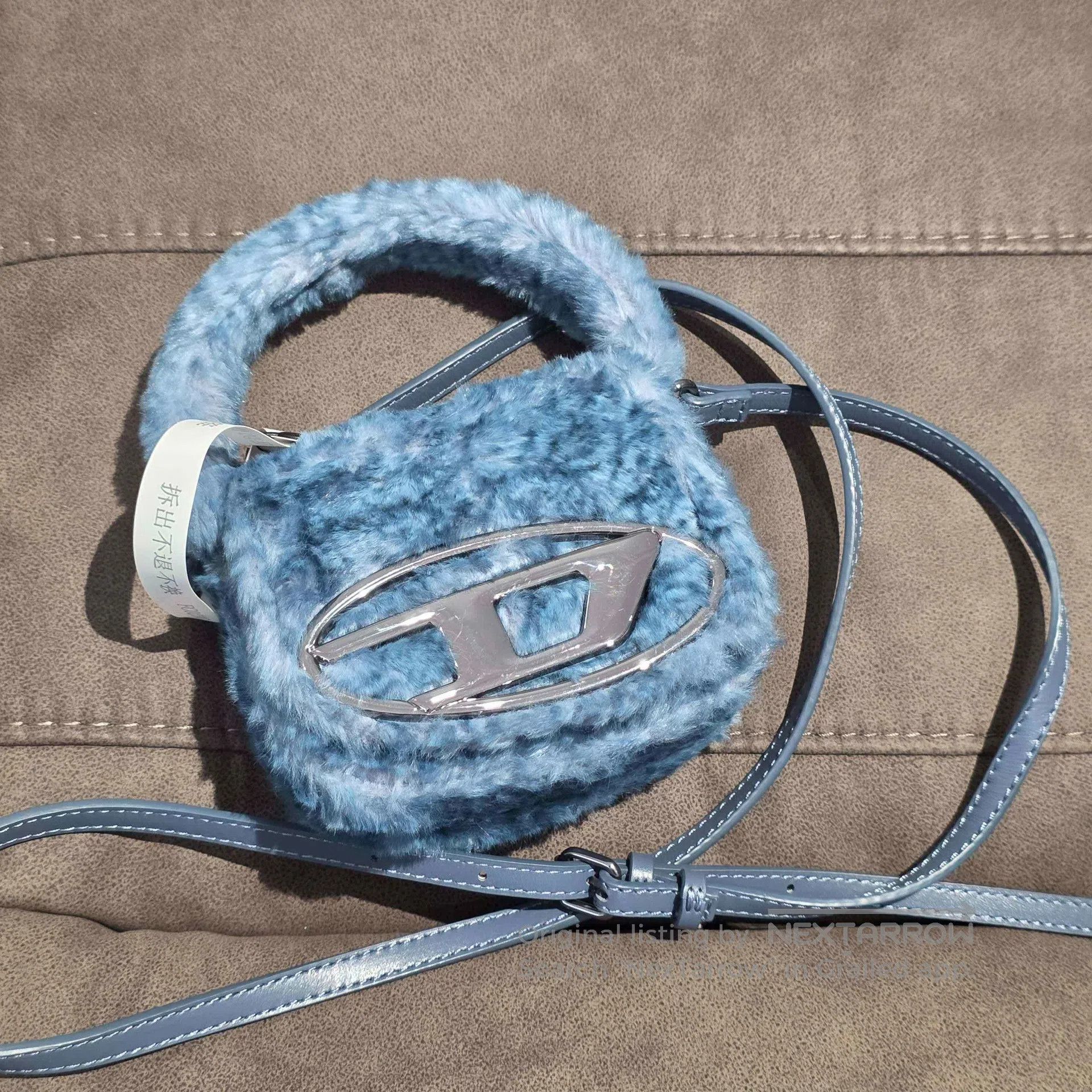 Diesel Diesel 1dr Water Blue Velvet Mini DingDang Bag Size ONE SIZE - 2 Thumbnail