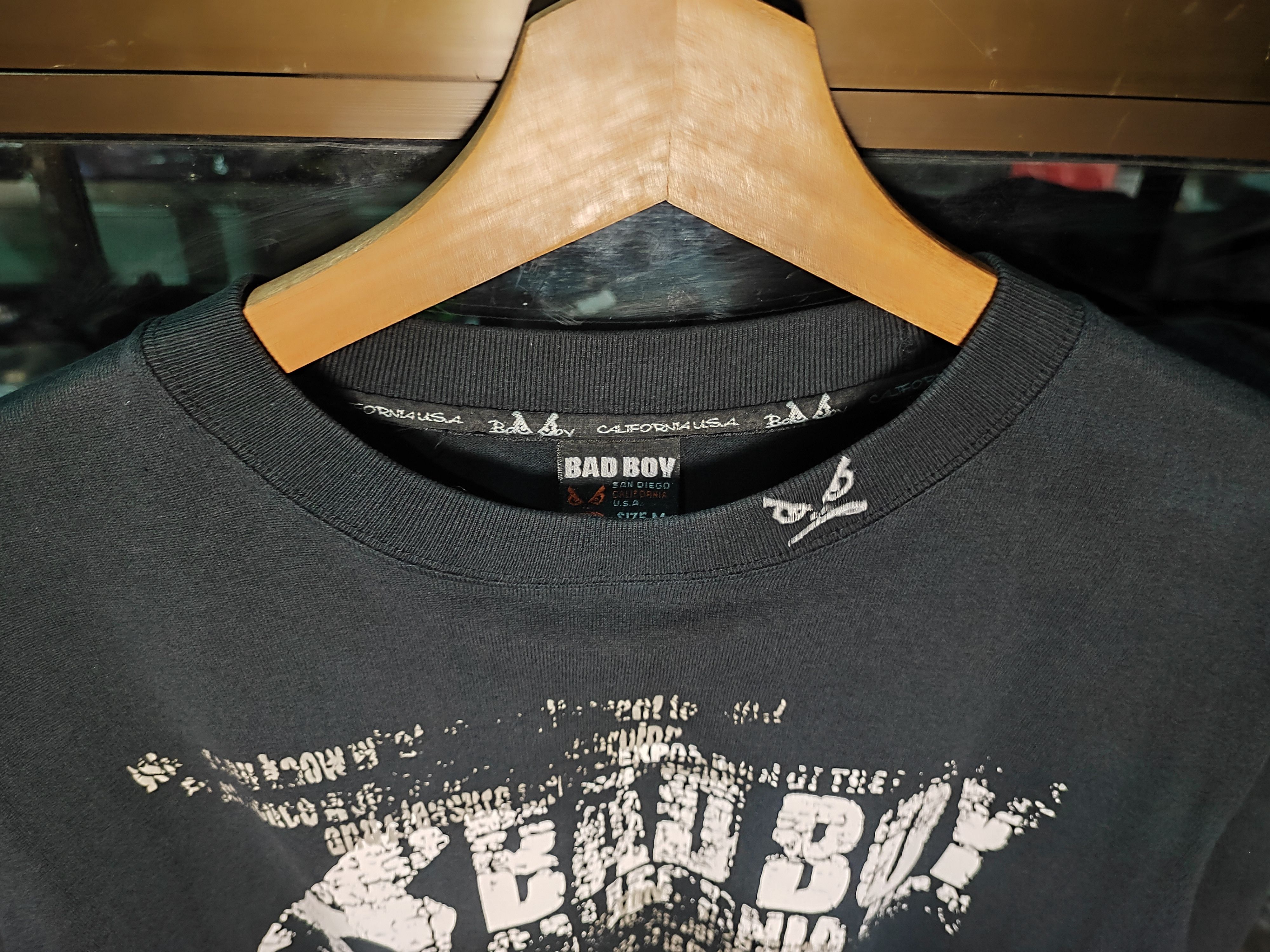 Number (N)ine Vintage 90s Bad Boy Tee Made in USA Puff Print Streetwear Size US M / EU 48-50 / 2 - 6 Thumbnail