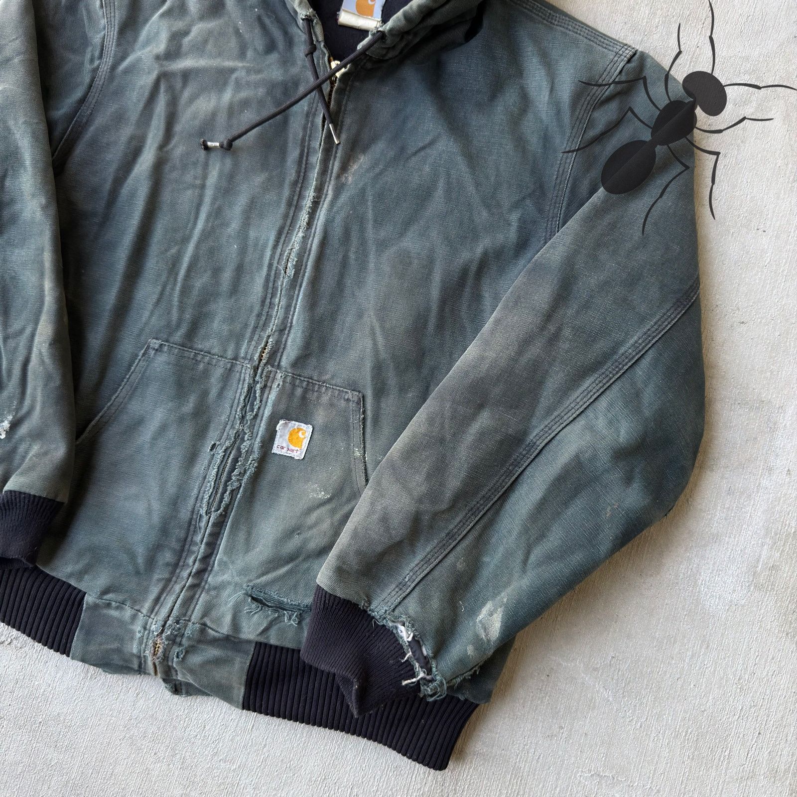 Carhartt × Vintage Carhartt J140 black hooded work wear jacket Size US M / EU 48-50 / 2 - 4 Thumbnail