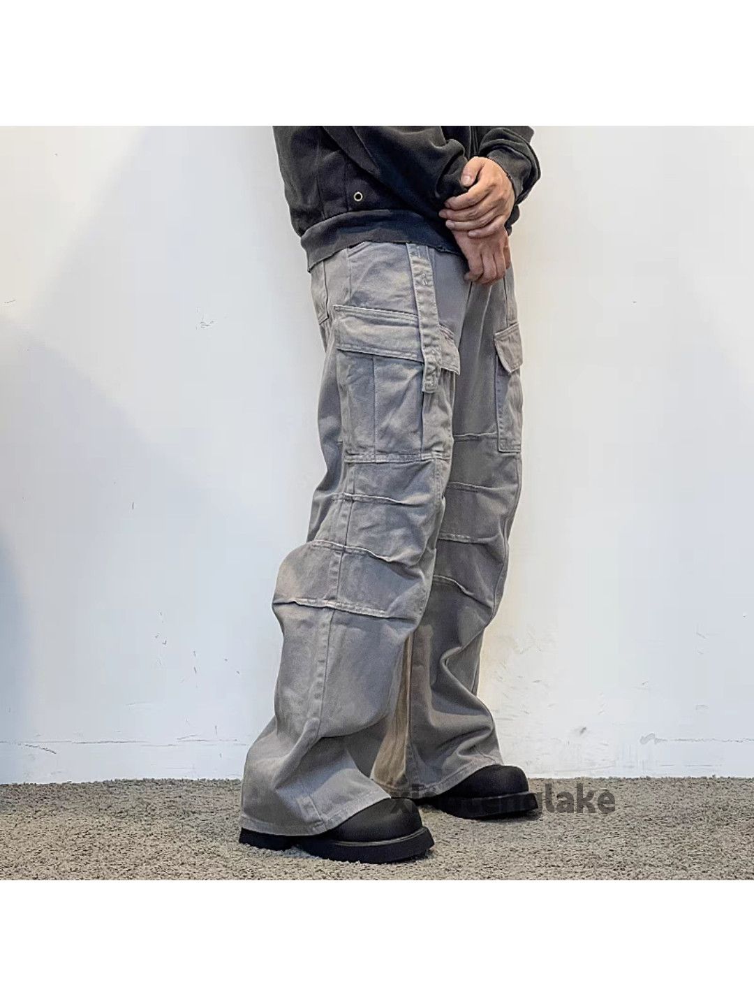 Designer × Vintage washed faded utility military loose baggy cargo pants Size US 32 / EU 48 - 1 Thumbnail