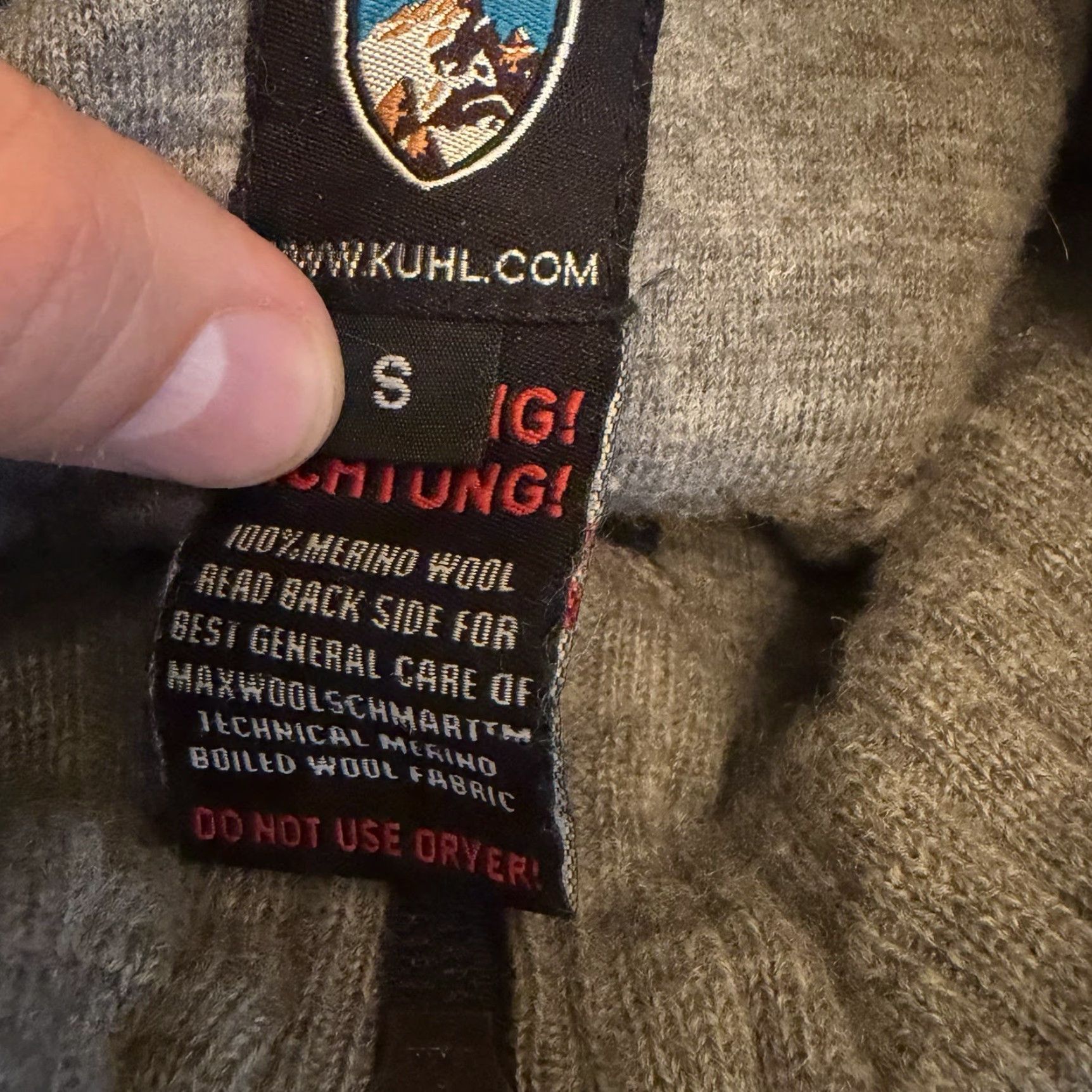 Vintage Kühl Stuttgart Sweater Jacket Men Small Blue 100% Merino Wool Full Zip Wool Jacket Casual Workwear Fall Winter Spring Mens Size US S / EU 44-46 / 1 - 2 Thumbnail