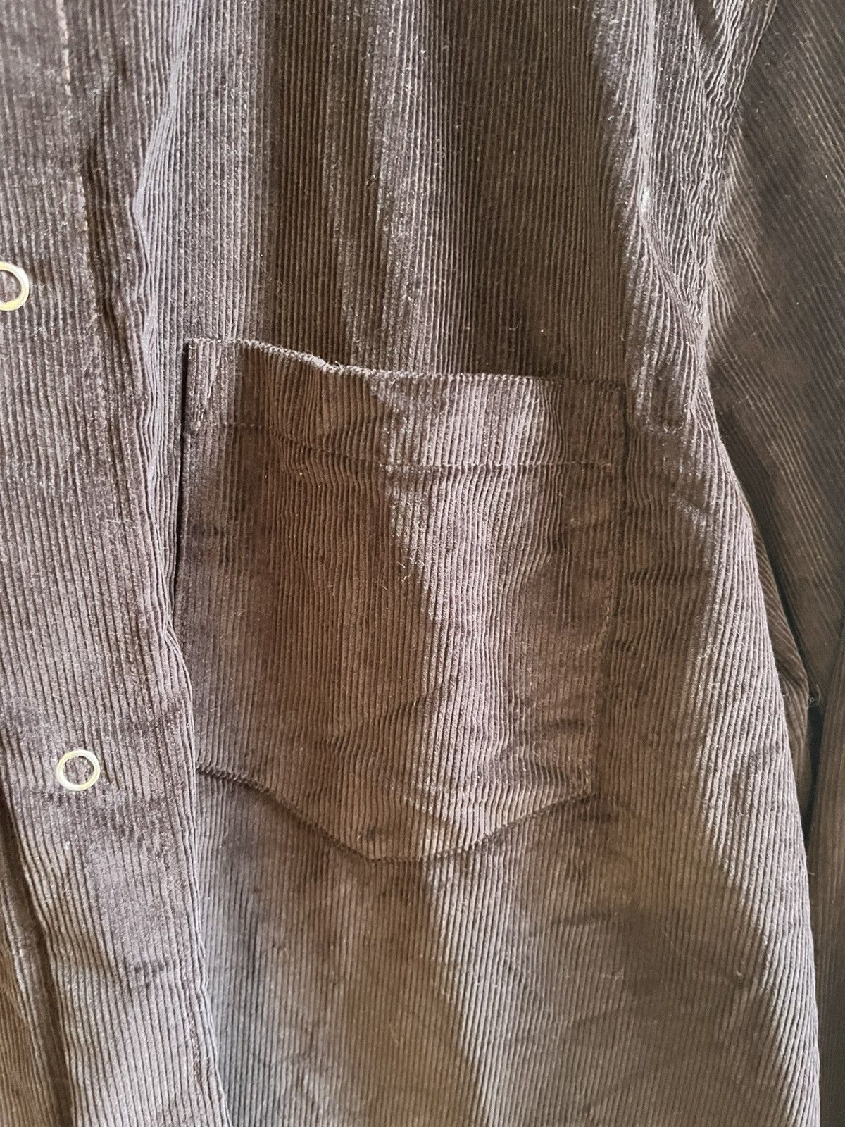 James Coward WORKSHOP SHIRT - DARK BROWN COTTON CORDUROY Size US L / EU 52-54 / 3 - 2 Thumbnail