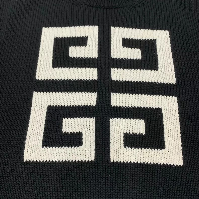 Givenchy Givenchy Black Destroyed Big Logo Knit Sweater 2505-Nextarr Size US XL / EU 56 / 4 - 4 Thumbnail
