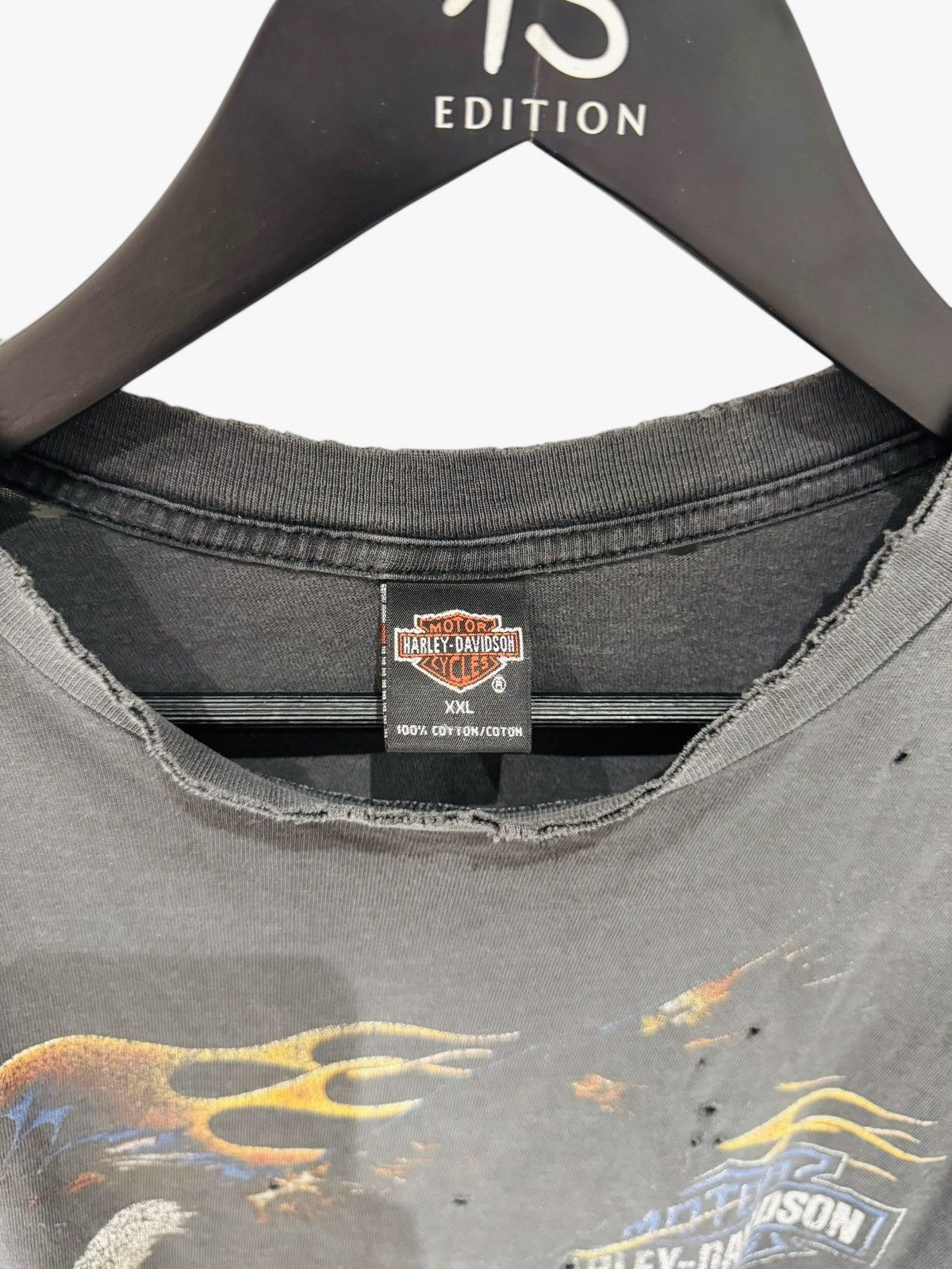Harley Davidson Thrashed and Faded Vintage Sleeveless Cut Off Vintage Harley Size US XXL / EU 58 / 5 - 7 Thumbnail