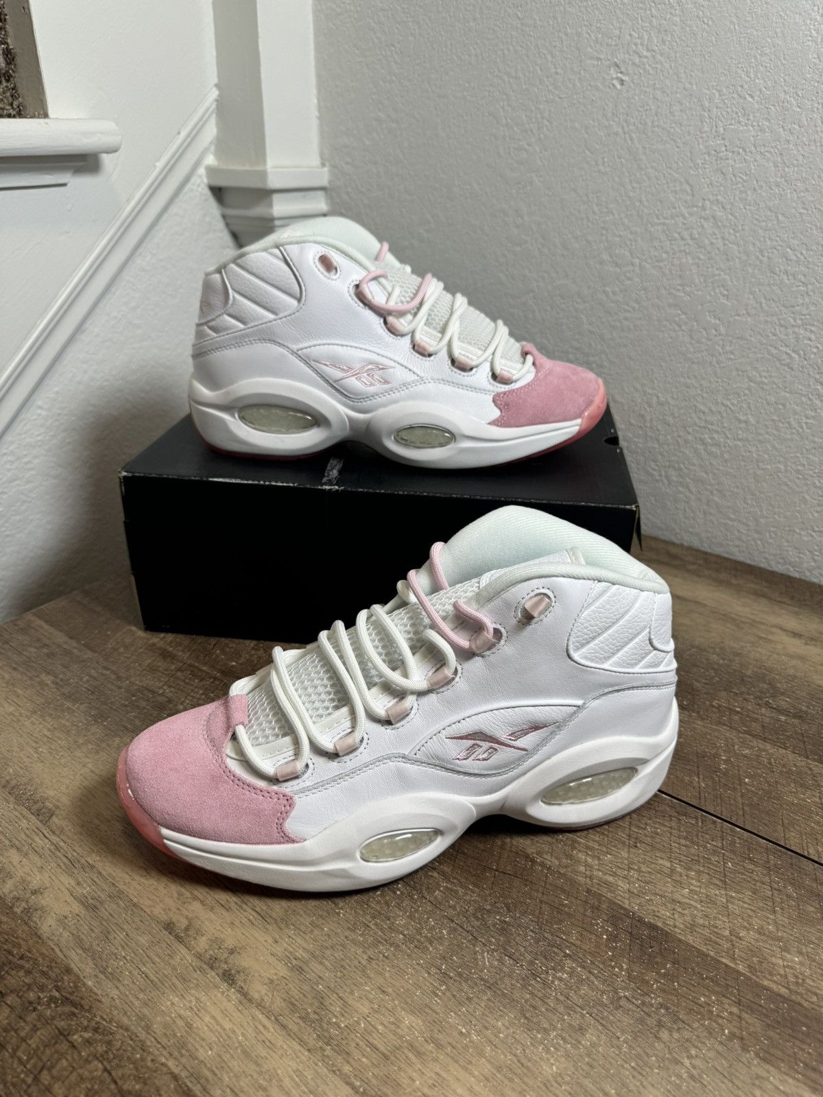 Reebok Reebok Question Mid “Pink Toe” 2021 Men's Size 10.5 Iverson Size US 10.5 / EU 43-44 - 2 Thumbnail