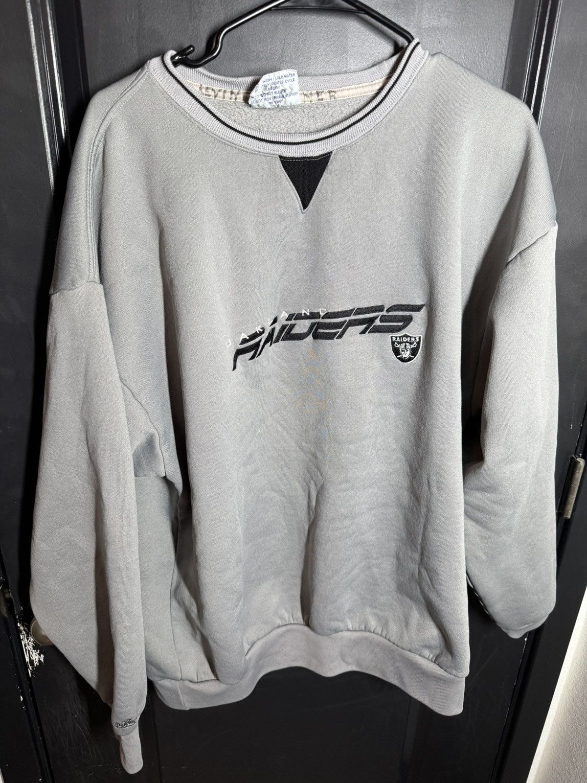 Majestic Grey Oakland Raider Sweater Size US XL / EU 56 / 4 - 4 Thumbnail