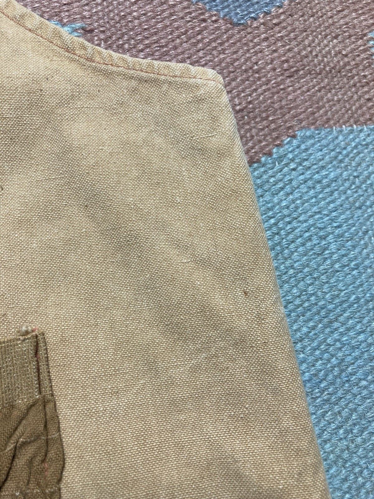 Vintage 60s canvas hunting vest shooting cotton butto boxy cropped L Size US L / EU 52-54 / 3 - 3 Thumbnail