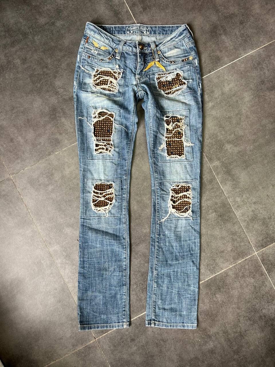 Robins Jeans LGB Style Vintage Robins Jean studded blue denim Size 25" / US 0 / IT 36 - 1 Thumbnail