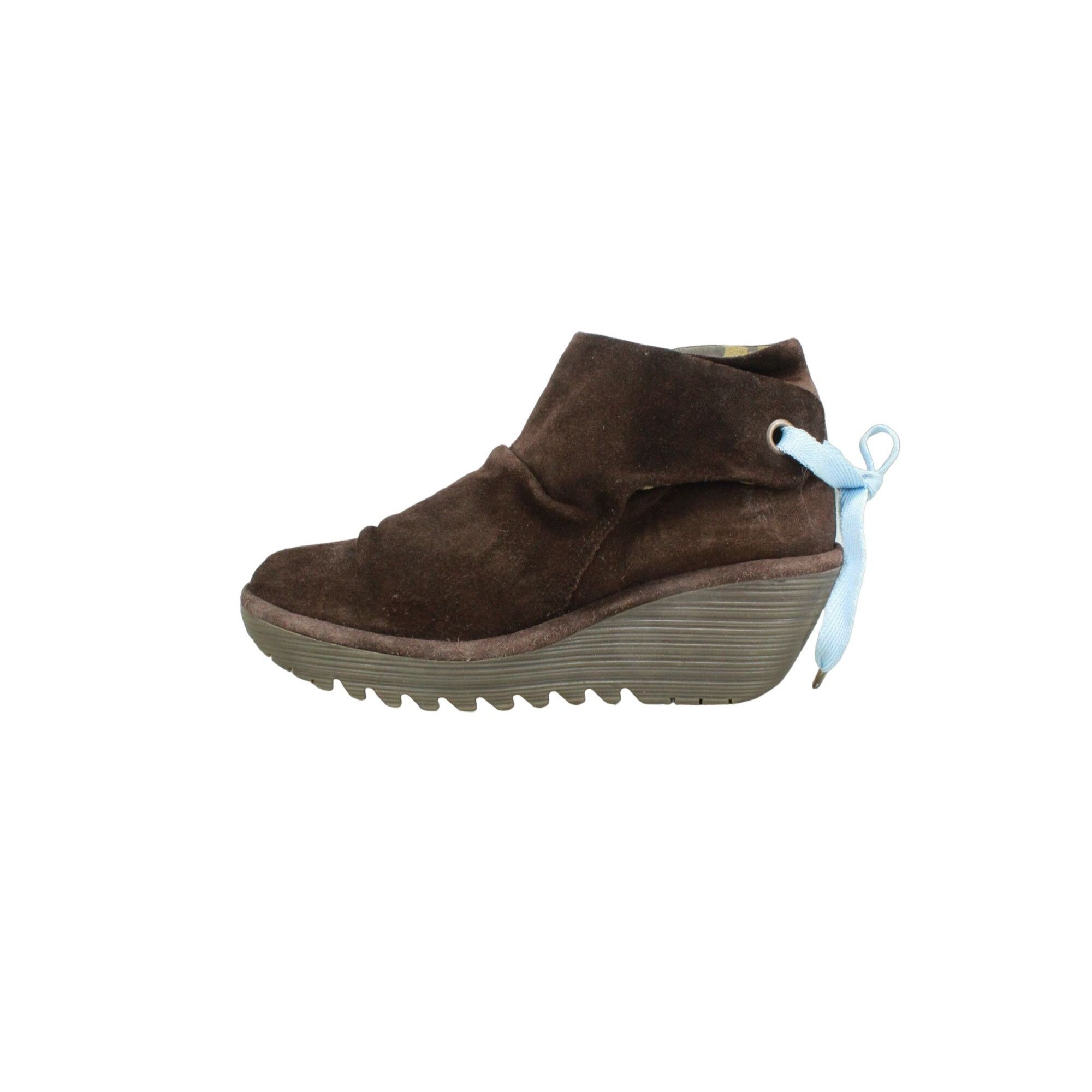 Fly London Fly London Yebi Women's Suede Round Toe Wedge Ankle Boots Size US 10 / IT 40 - 1 Thumbnail