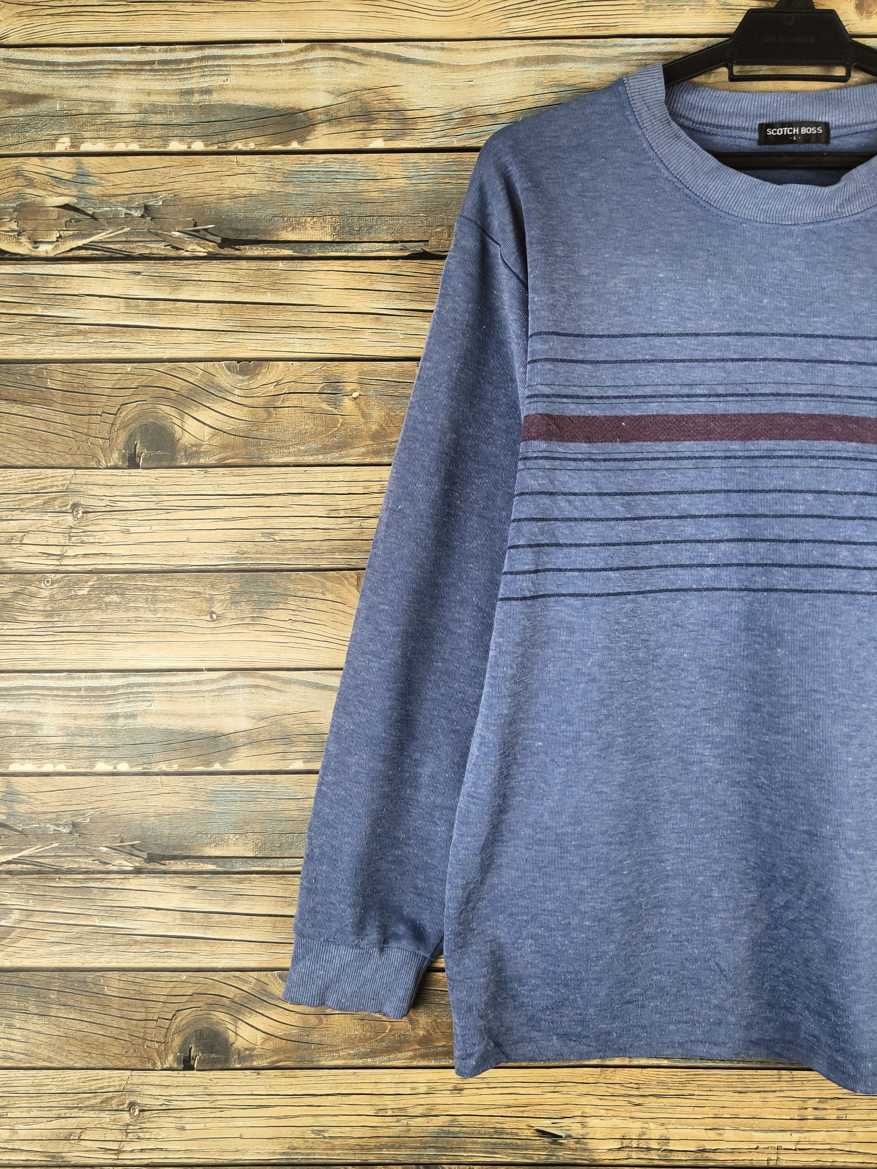 Japanese Brand Vintage & super rare Scotch Boss Blue Sweatshirts Size US L / EU 52-54 / 3 - 3 Thumbnail