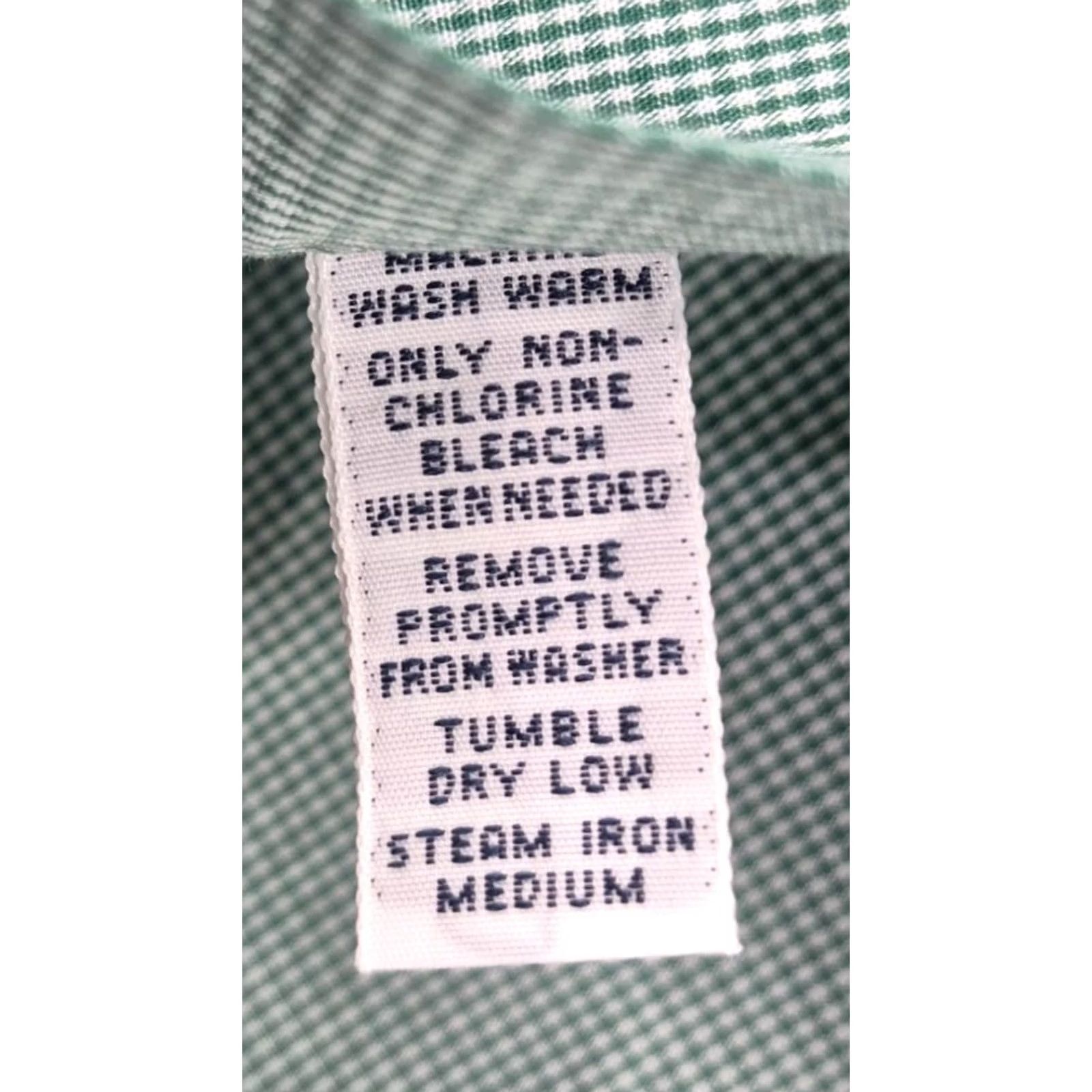 Ralph Lauren Ralph Lauren Button Up Shirt Mens 15.5 34/35 Green Yarmouth Classic Fit Dress Shirt Mens Regular Long Sleeve Button-Down Collar Logo Ginghamside Size 42R - 6 Thumbnail