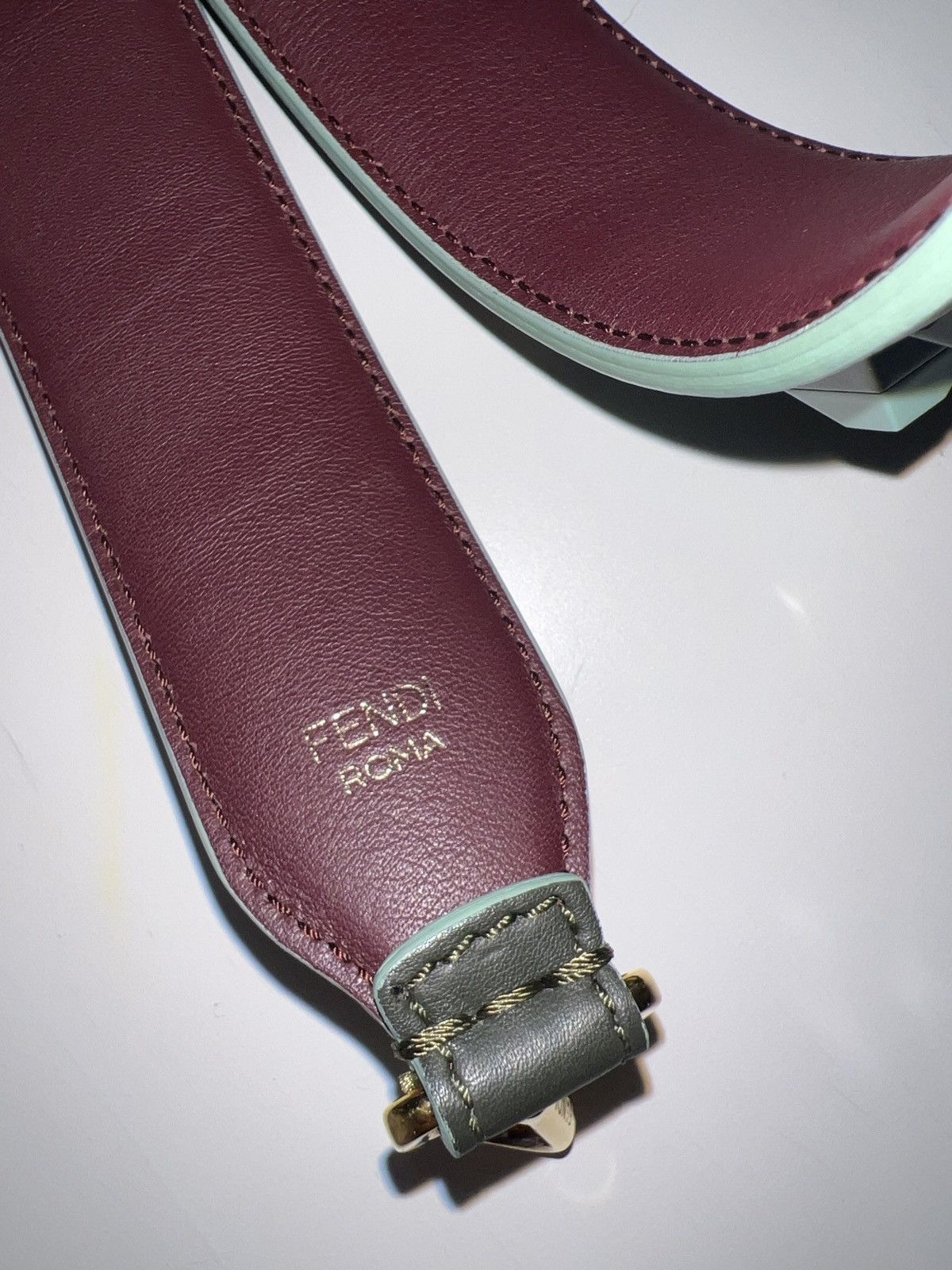 Fendi Fendi Multicolour Green Pyramid Studded Bag Strap Size ONE SIZE - 5 Thumbnail