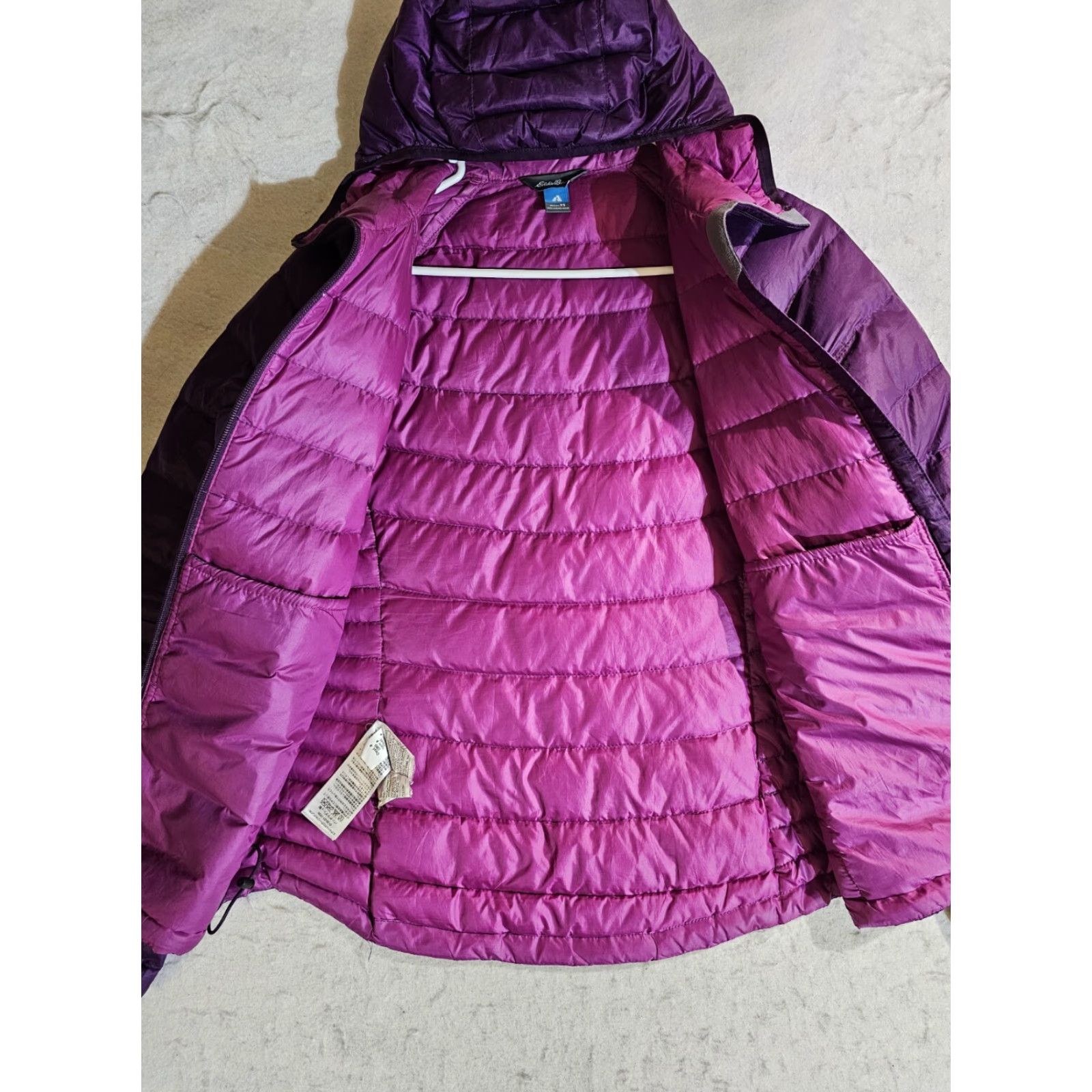 Eddie Bauer Eddie Bauer Jacket Womens X-Small Purple Down Quilted Hooded First Ascent Outdoor Classic Size XS / US 0-2 / IT 36-38 - 7 Thumbnail