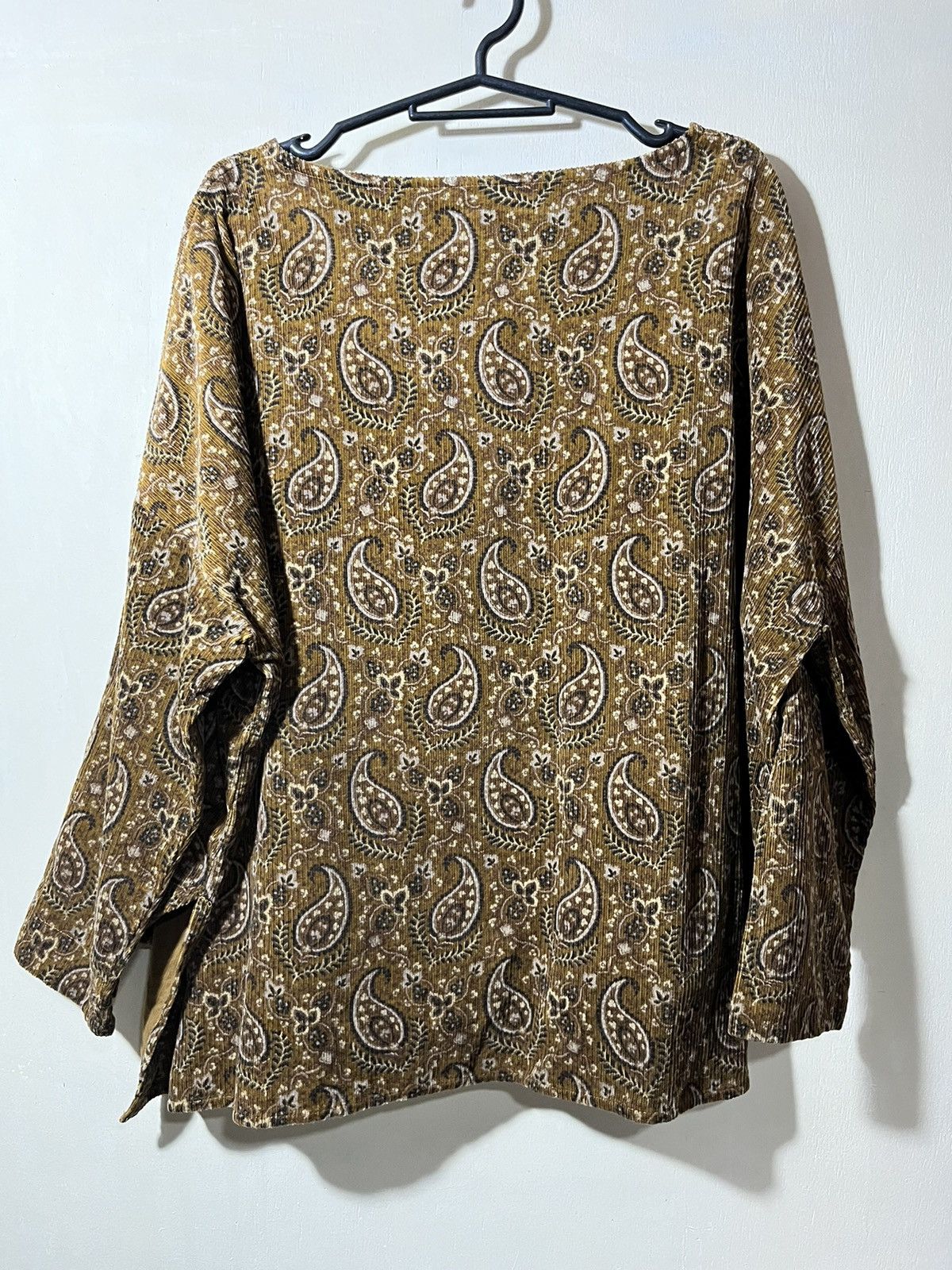 Japanese Brand Ichi Brown Paisley Curdoroy Sweater Size US M / EU 48-50 / 2 - 5 Thumbnail