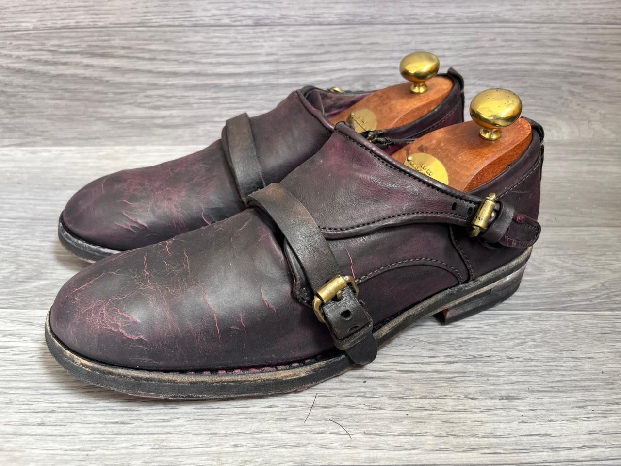 A.S.98 A.S.98 Cracked Leather Veg Tan Derby Avant Garde Shoes Size US 8 / EU 41 - 1 Thumbnail