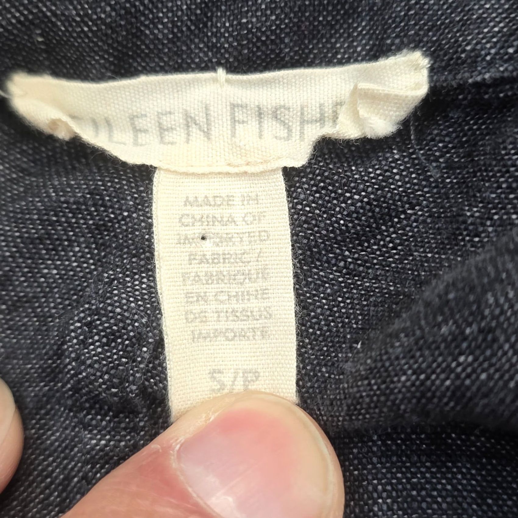 Eileen Fisher Eileen Fisher Jacket Women Size 2 Navy-Blue/Gray Button Up 100% Linen Navy-Blue/Gray Button Up 100% Linen Regular Women Jacket Size S / US 4 / IT 40 - 3 Thumbnail
