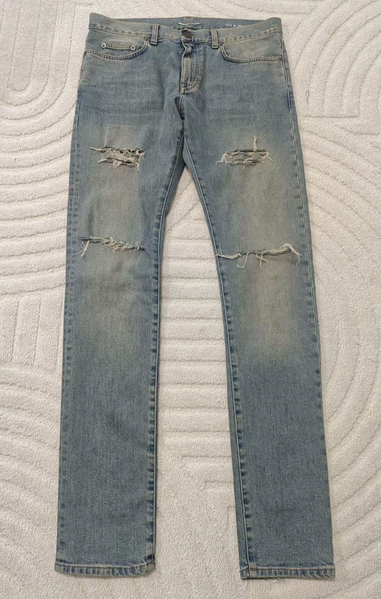 Saint Laurent Paris Saint Laurent Paris Distressed Jeans Size US 32 / EU 48 - 1 Thumbnail