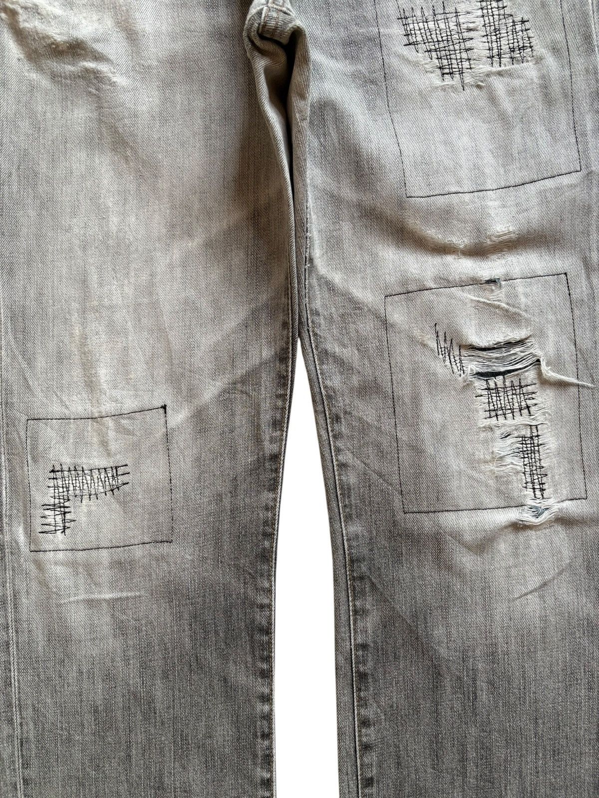Japanese Brand × Uniqlo Vintage Japanese Uniqlo Faded Wash Distressed Loose Jeans Size US 34 / EU 50 - 5 Thumbnail